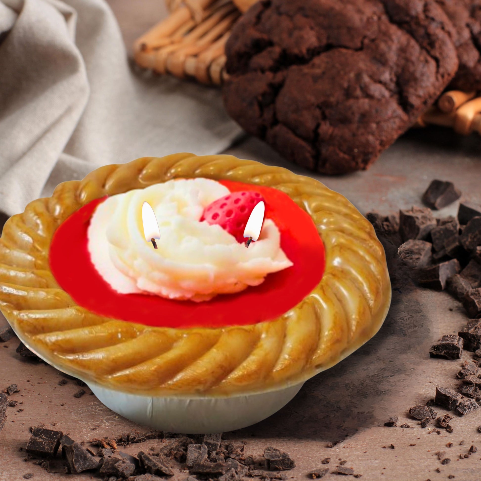 Cafe Delights Strawberry Rhubarb Pie Scented Soy Wax Candle