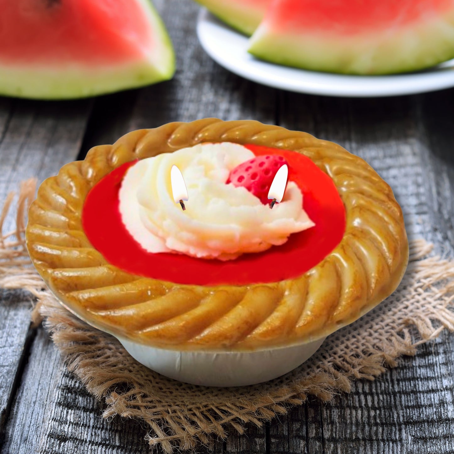 Cafe Delights Strawberry Rhubarb Pie Scented Soy Wax Candle