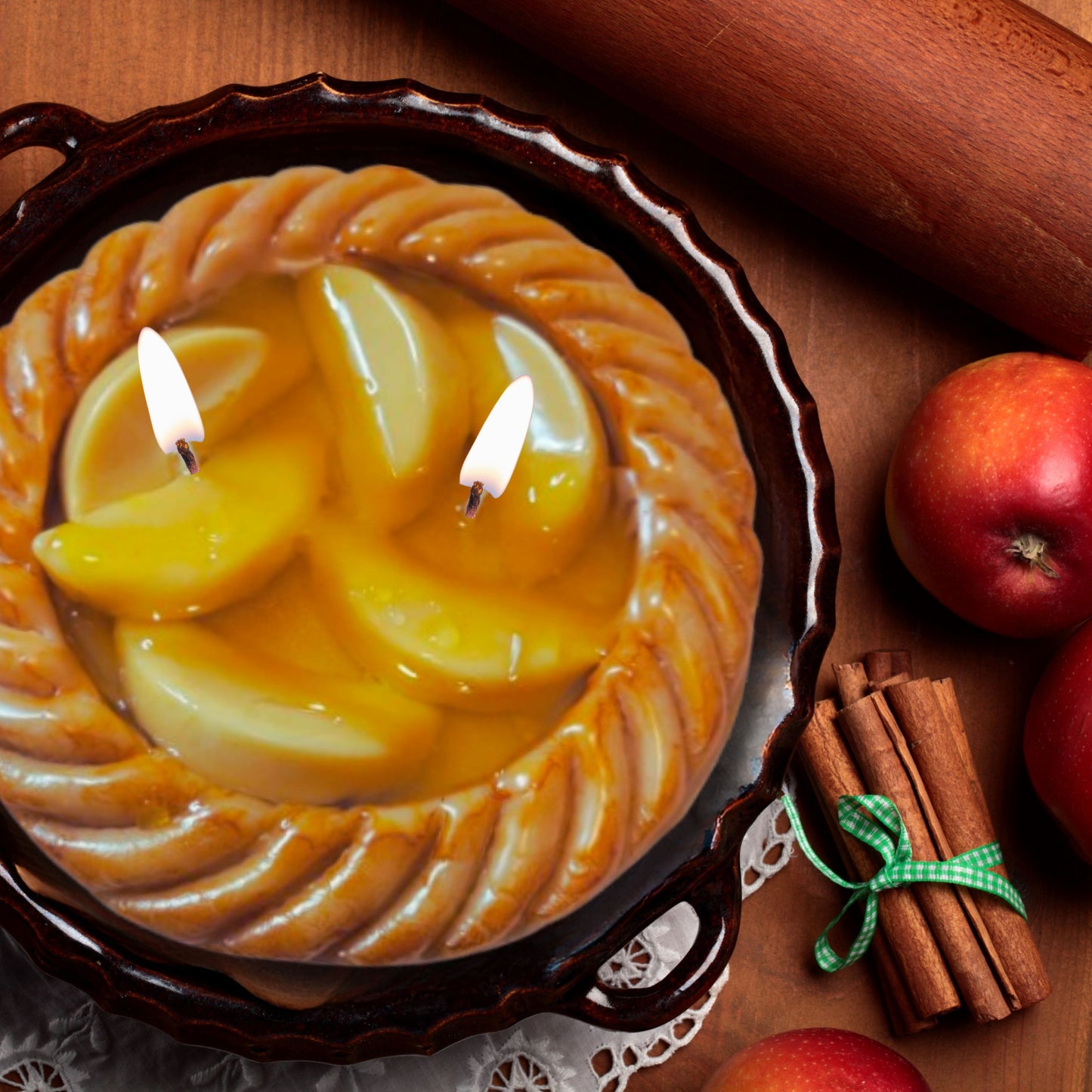 Cafe Delights Apple Pie Scented Soy Wax Candle