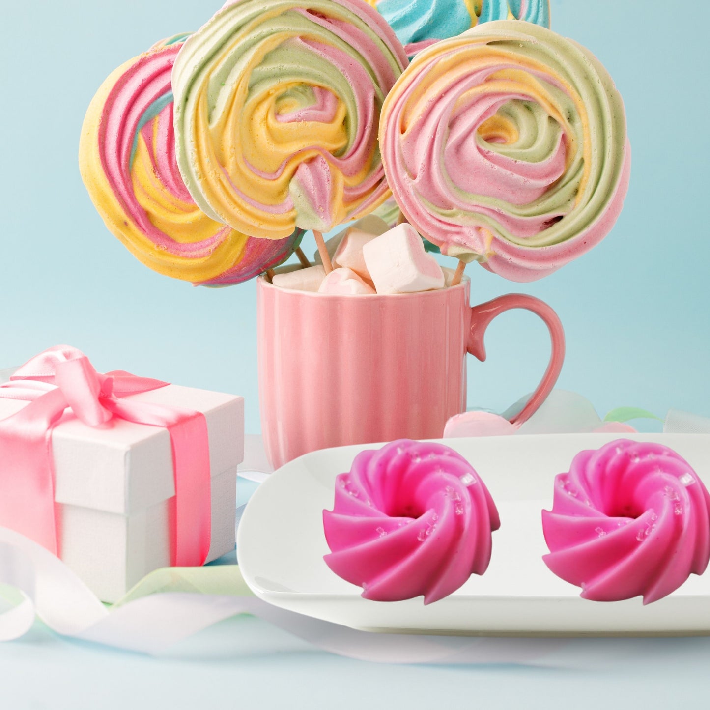 Cafe Delights Pink Mini Swirl Donut Scented Soy Wax Melts