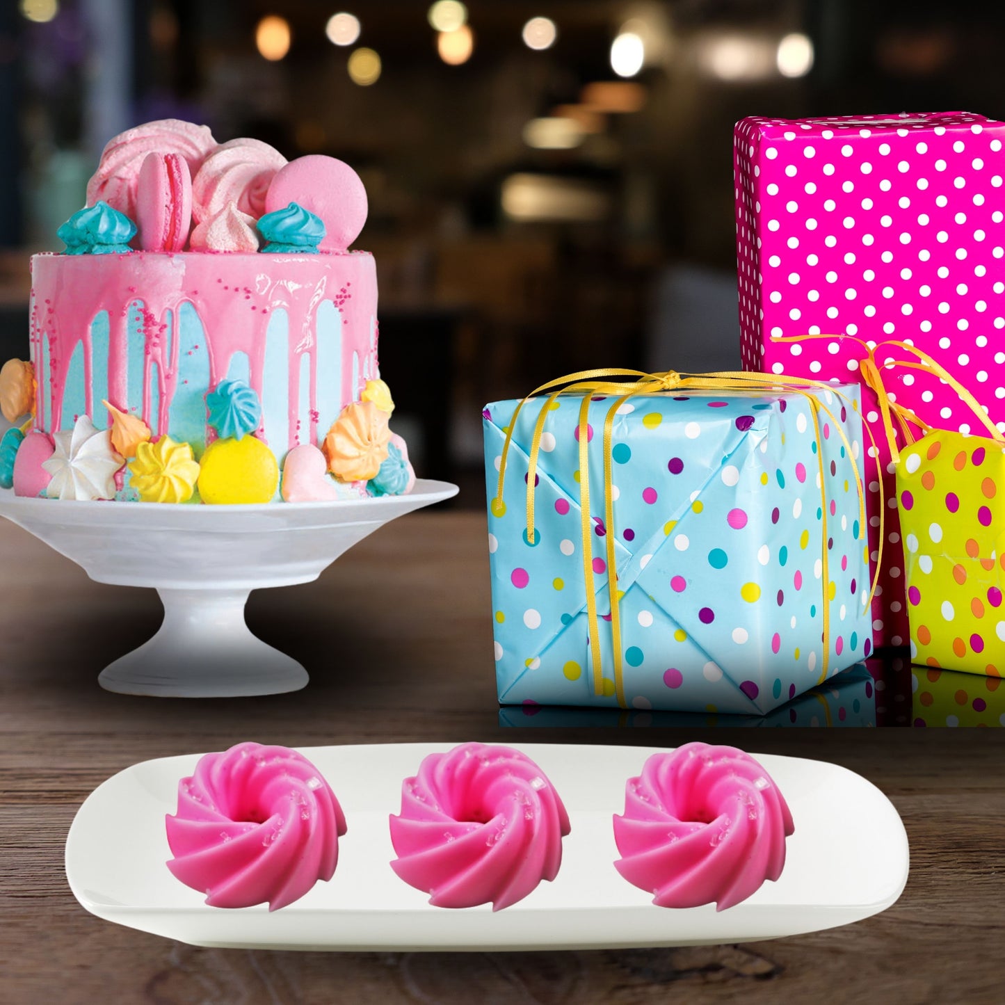 Cafe Delights Pink Mini Swirl Donut Scented Soy Wax Melts