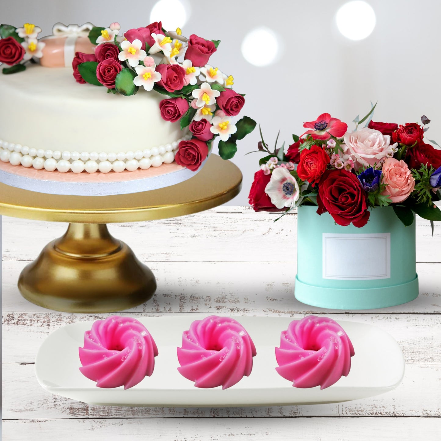 Cafe Delights Pink Mini Swirl Donut Scented Soy Wax Melts