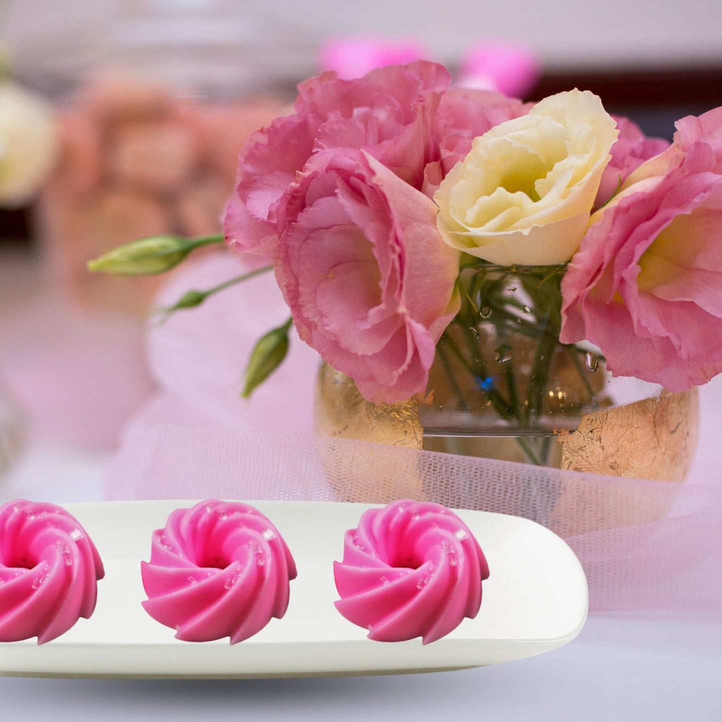 Cafe Delights Pink Mini Swirl Donut Scented Soy Wax Melts