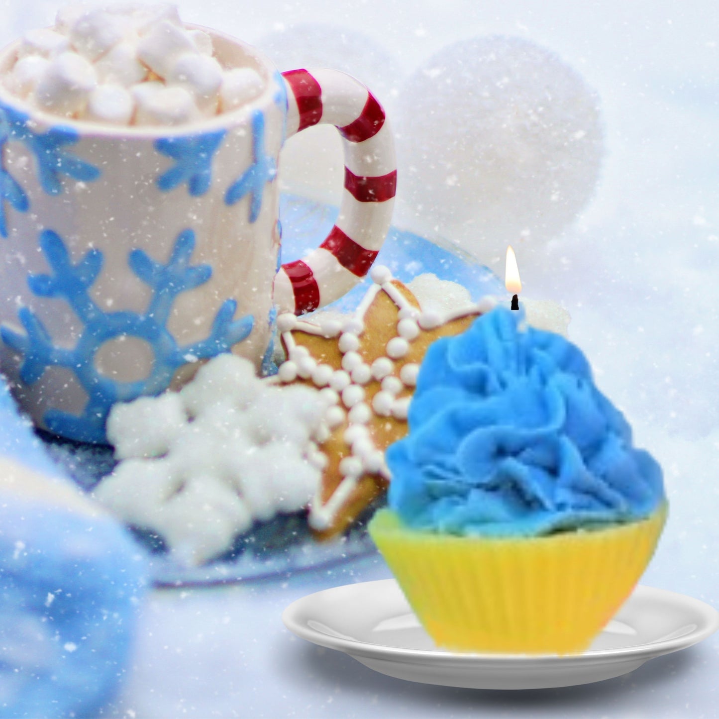 Spring Delights Rainbow Scented Soy Wax Cupcake Candles