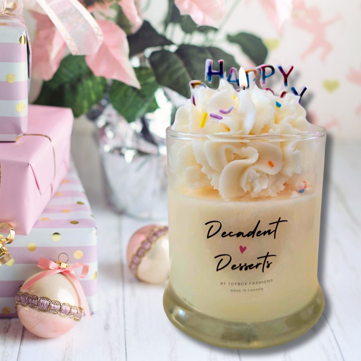 Cafe Delights Confetti Birthday Cake Scented Soy Wax Candles