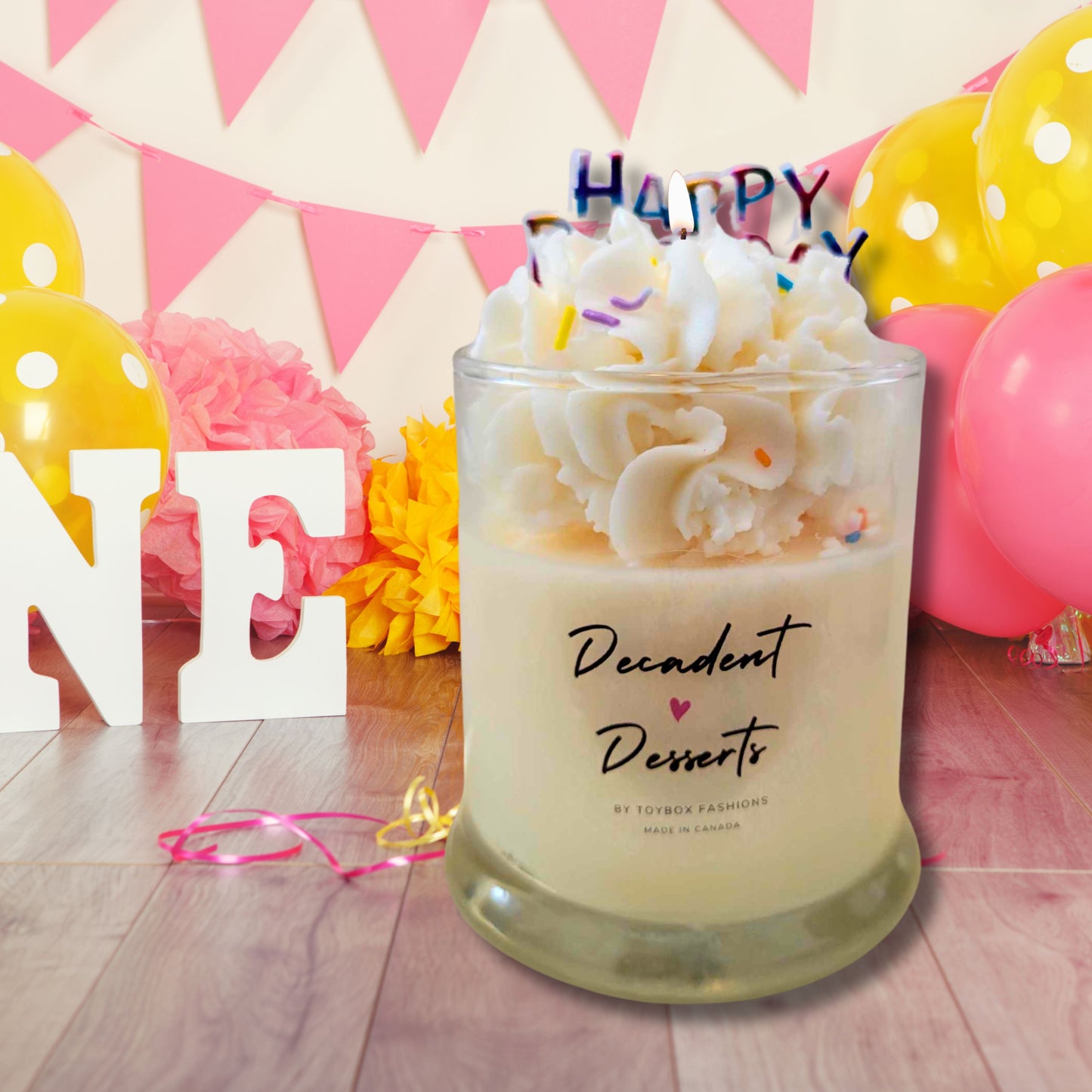 Cafe Delights Confetti Birthday Cake Scented Soy Wax Candles