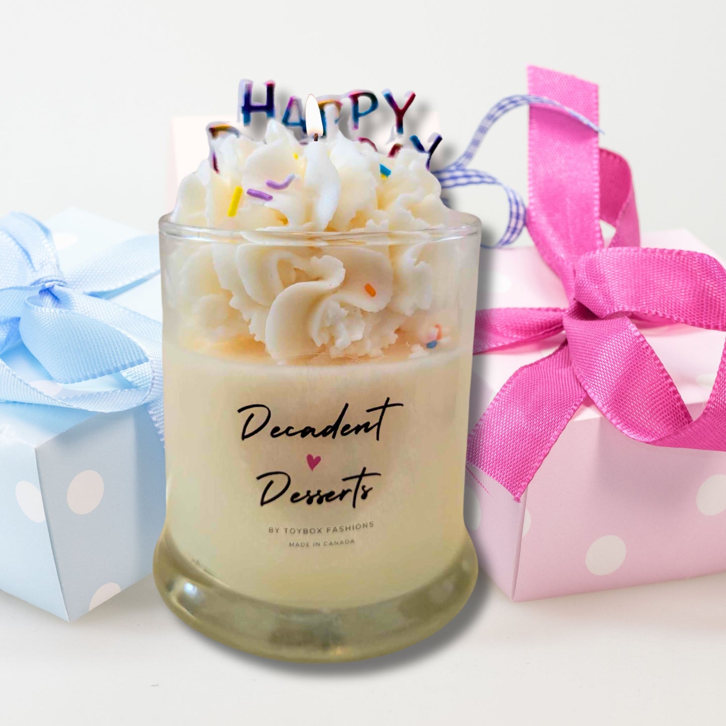 Cafe Delights Confetti Birthday Cake Scented Soy Wax Candles