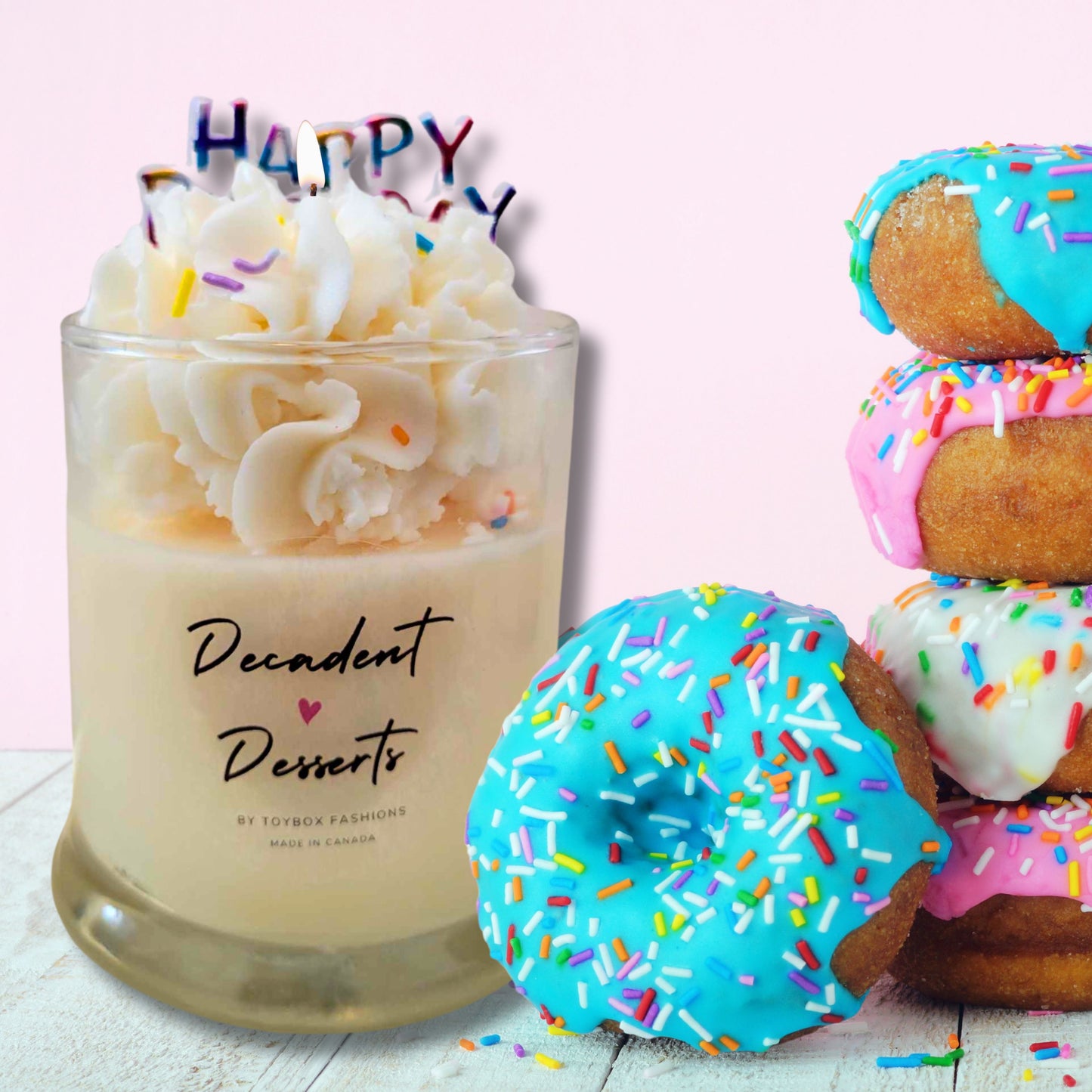 Cafe Delights Confetti Birthday Cake Scented Soy Wax Candles