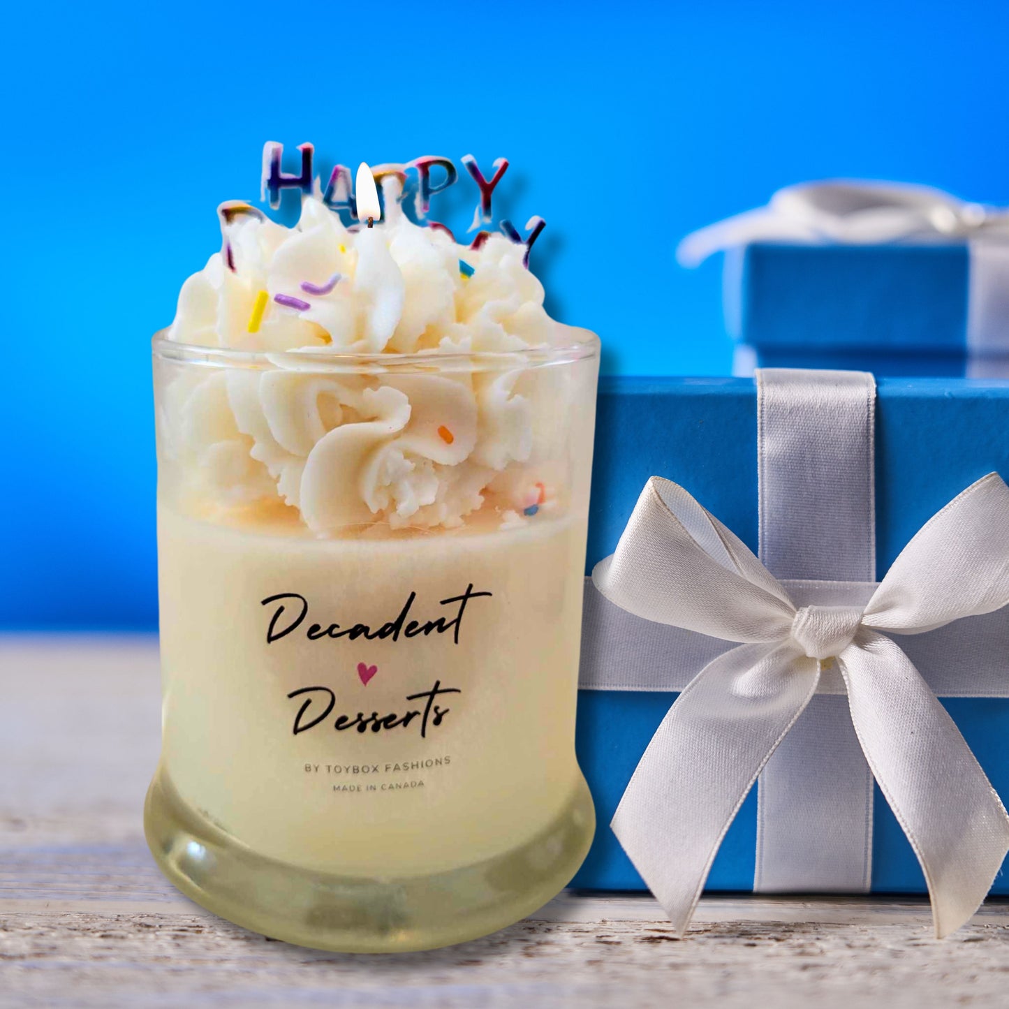 Cafe Delights Confetti Birthday Cake Scented Soy Wax Candles
