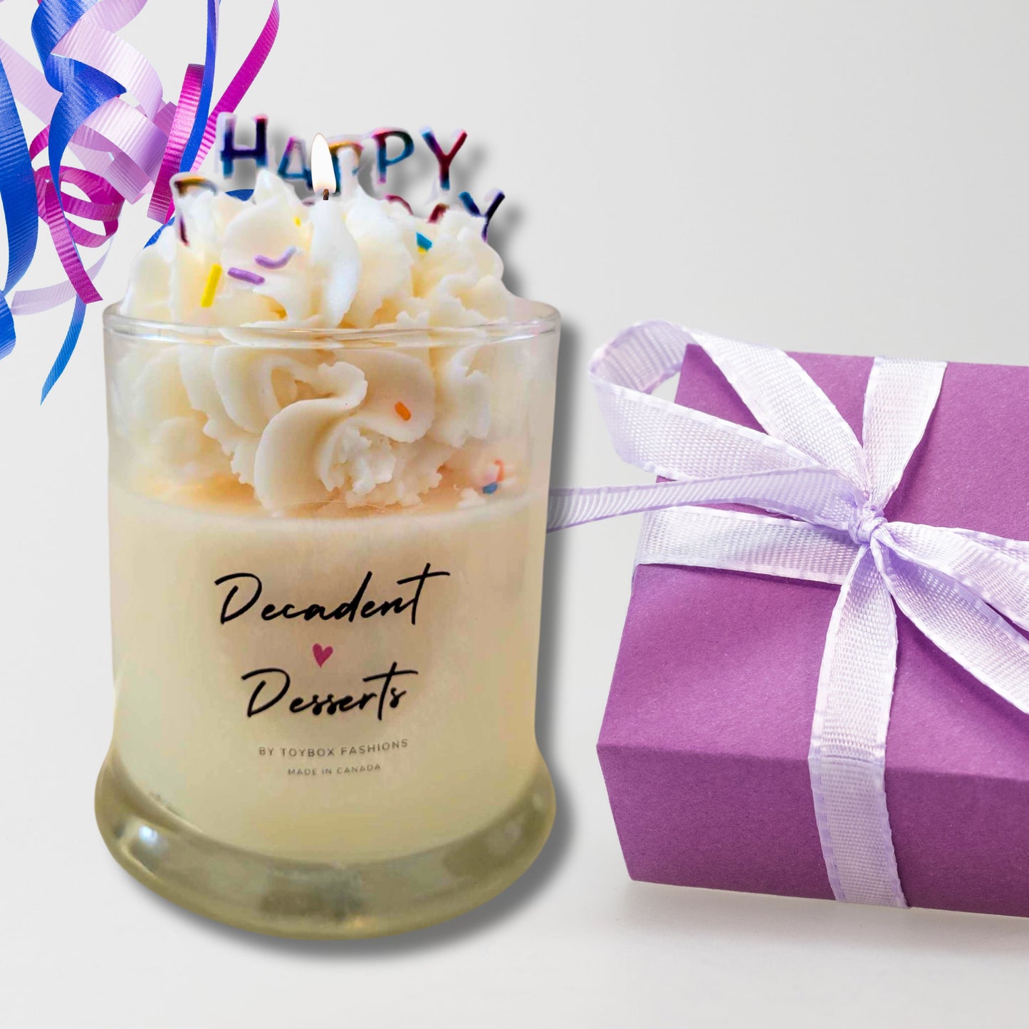 Cafe Delights Confetti Birthday Cake Scented Soy Wax Candles