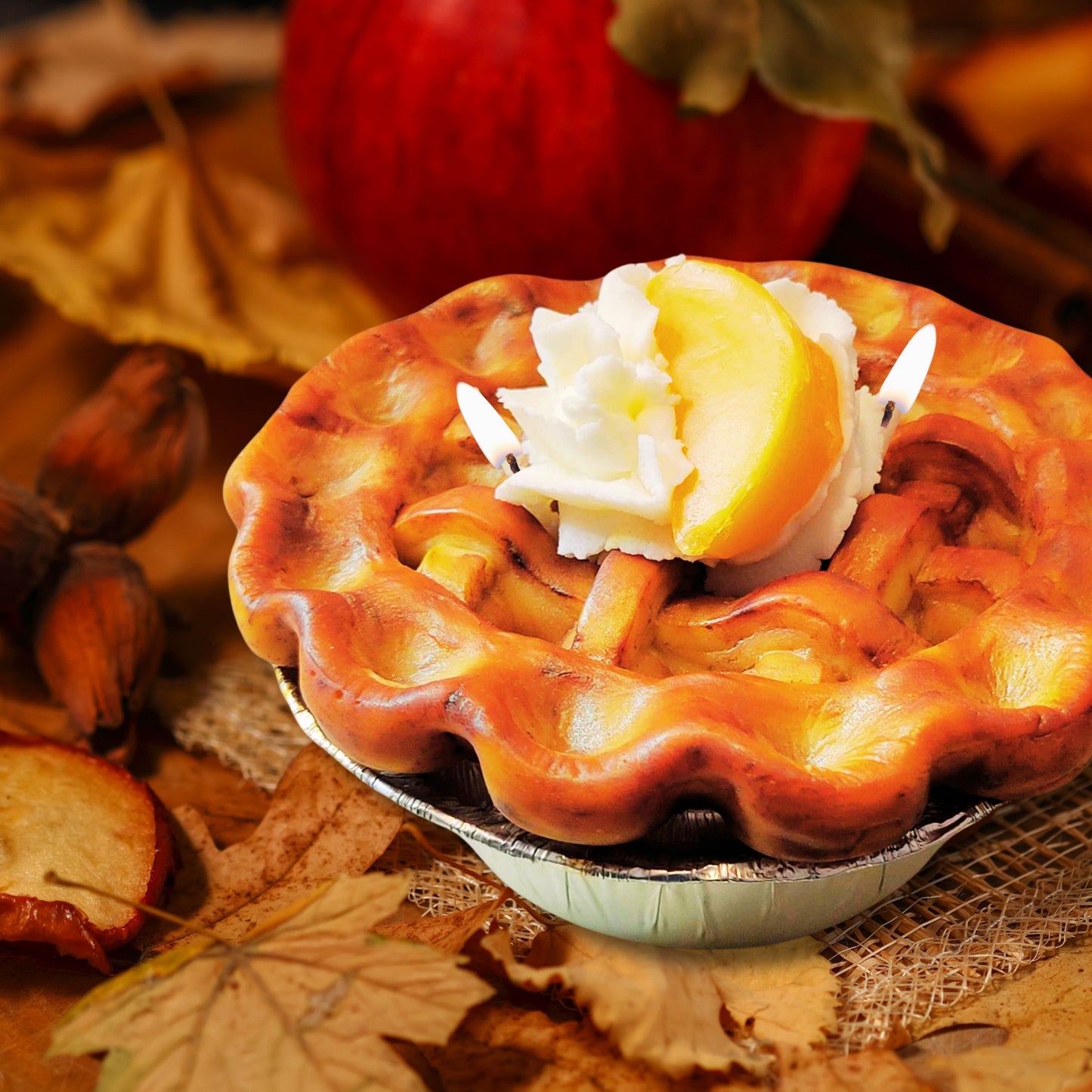 Cafe Delights Homestyle Apple Pie Scented Soy Wax Candle