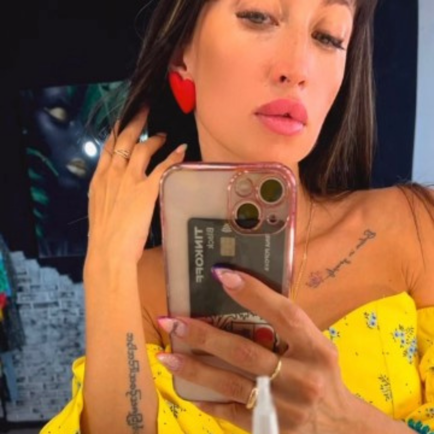 Candy Valentine Heart Statement Earrings