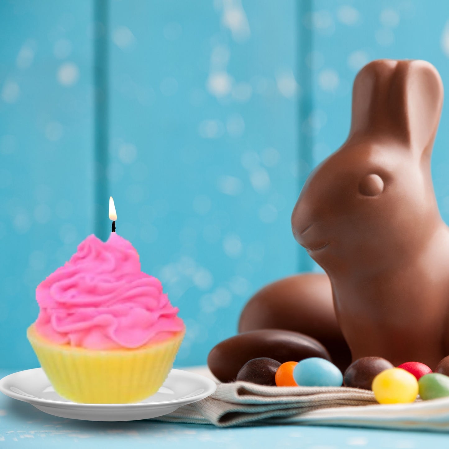Spring Delights Rainbow Scented Soy Wax Cupcake Candles