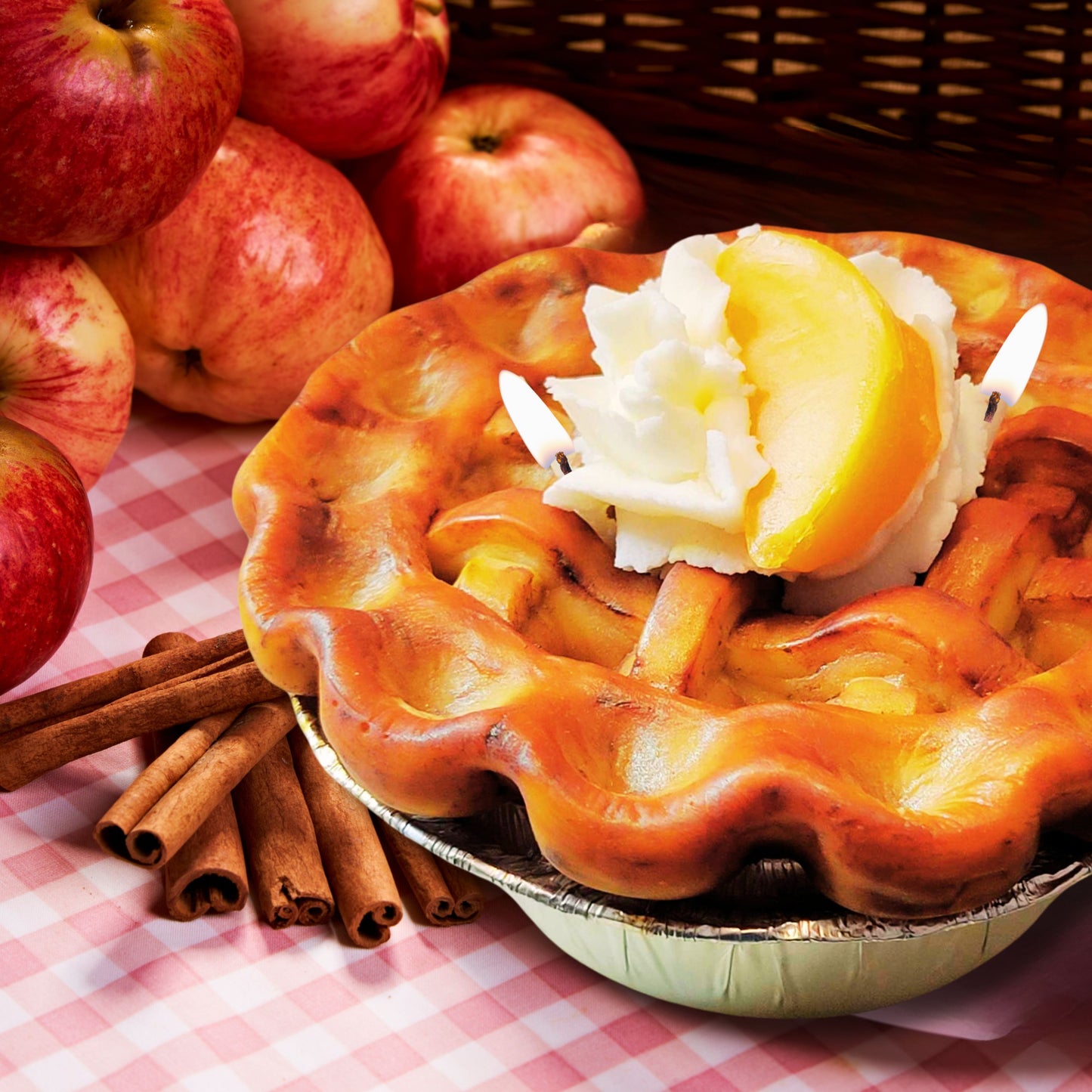 Cafe Delights Homestyle Apple Pie Scented Soy Wax Candle