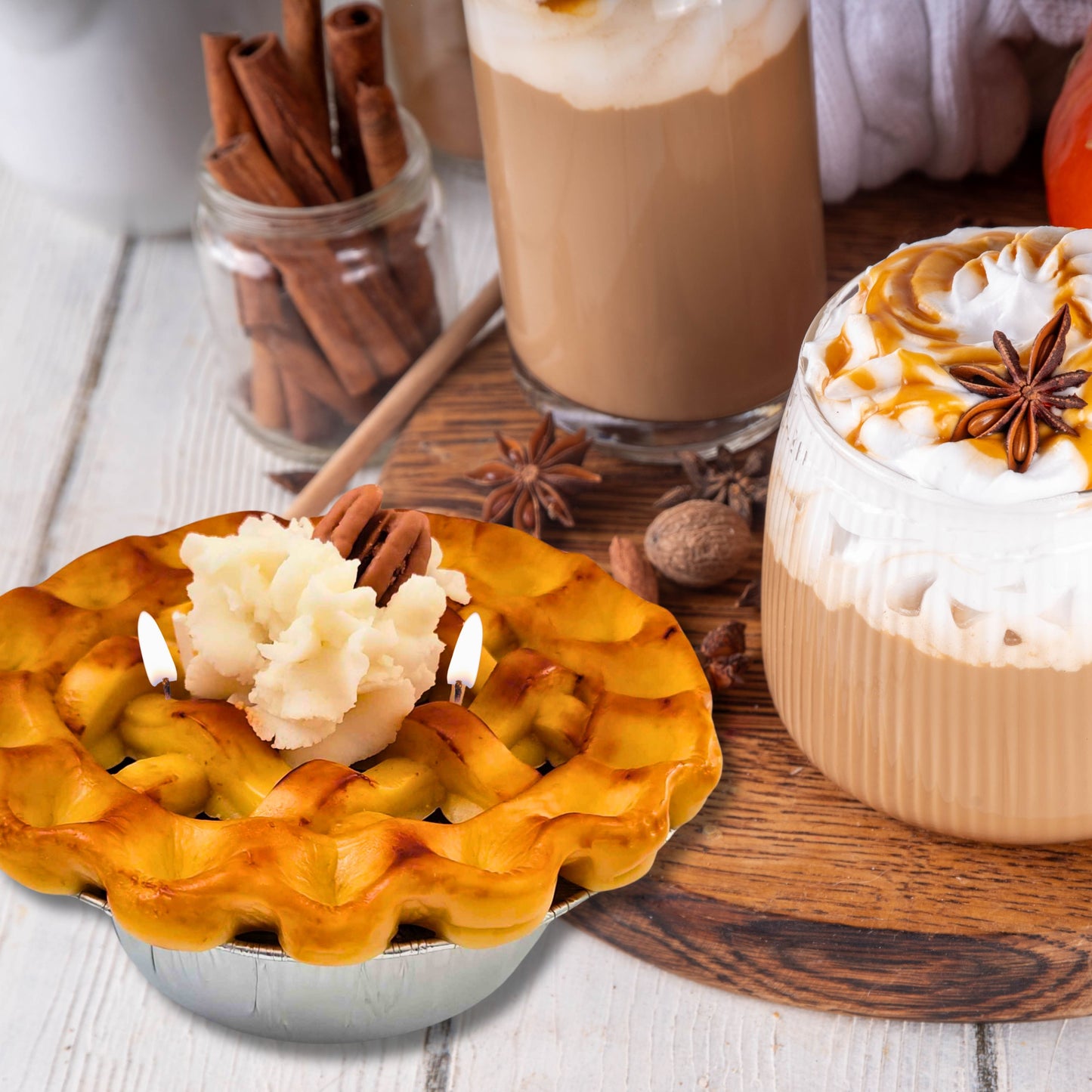 Cafe Delights Homestyle Pumpkin Pie Scented Soy Wax Candle