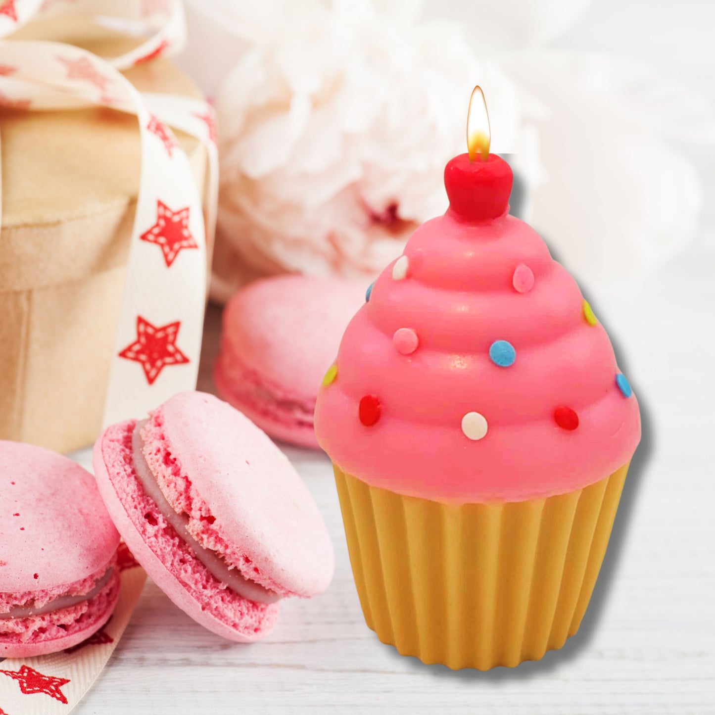 Cartoon Confetti Cupcake Scented Soy Wax Candle