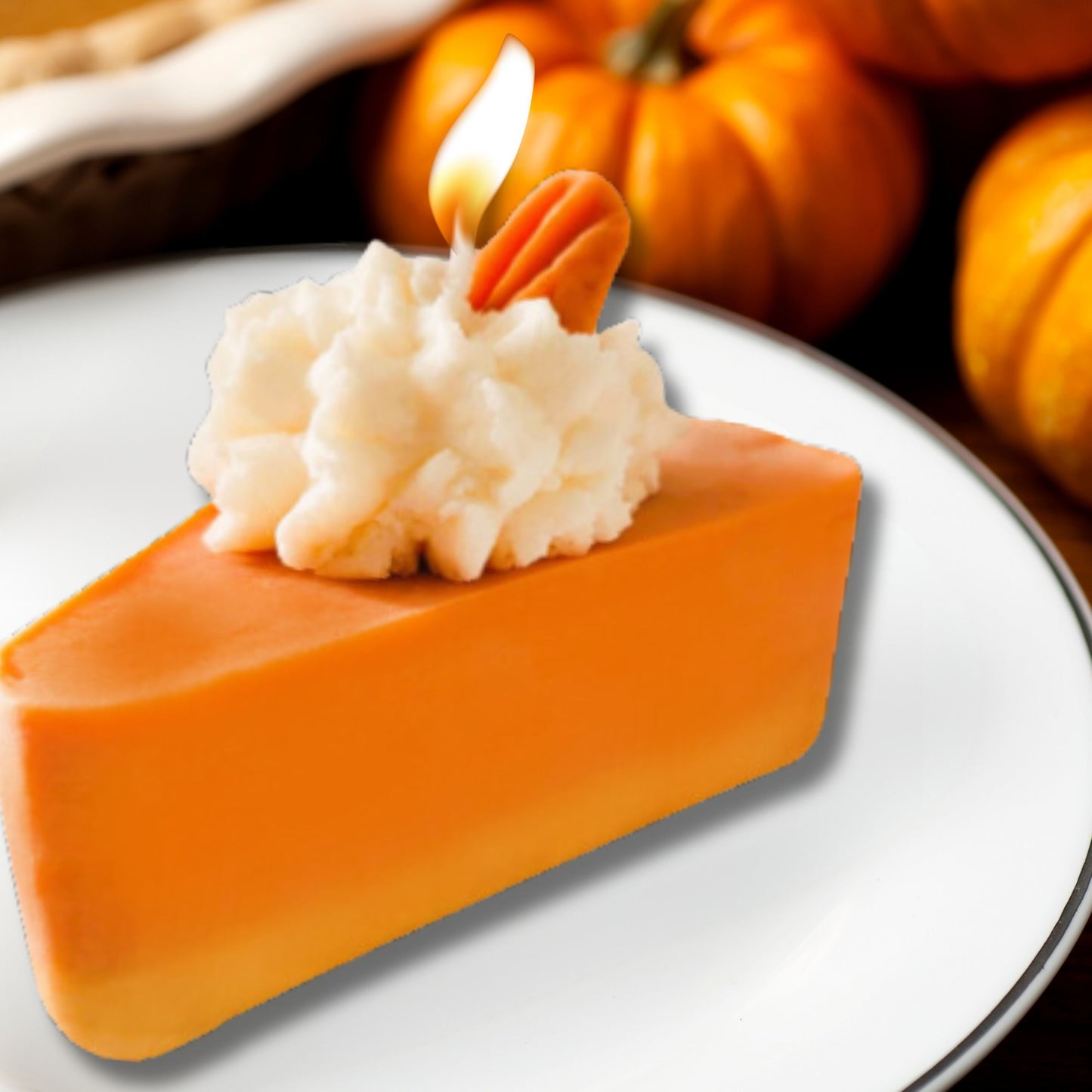 Cafe Delights Pumpkin Pie Slice Scented Soy Wax Candle