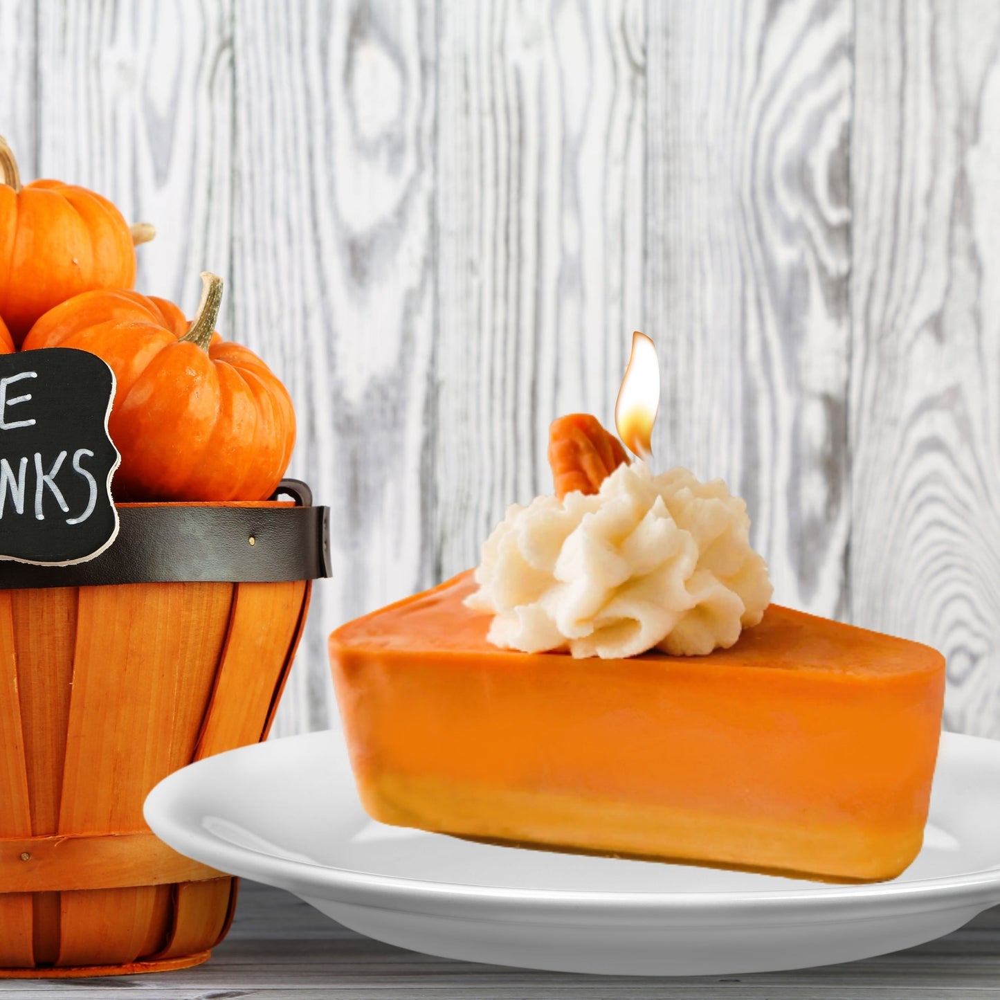 Cafe Delights Pumpkin Pie Slice Scented Soy Wax Candle