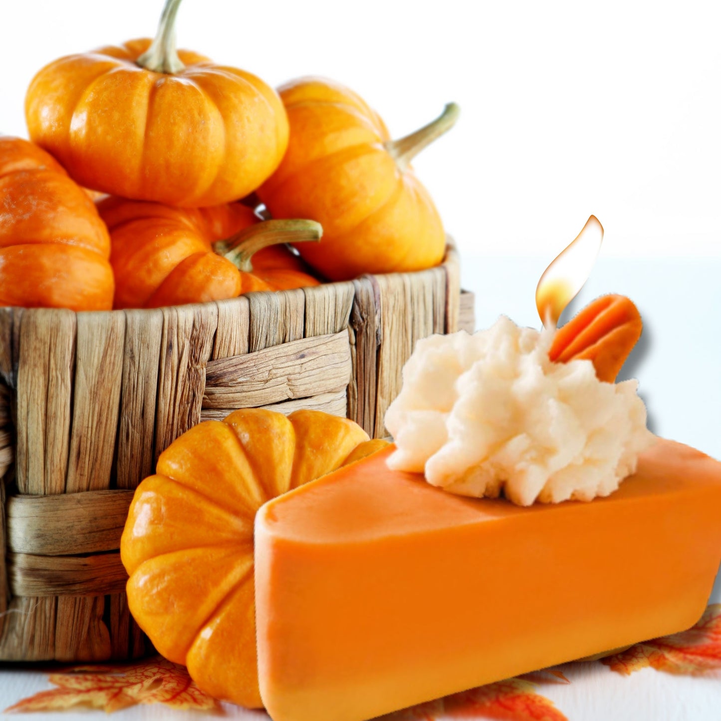 Cafe Delights Pumpkin Pie Slice Scented Soy Wax Candle