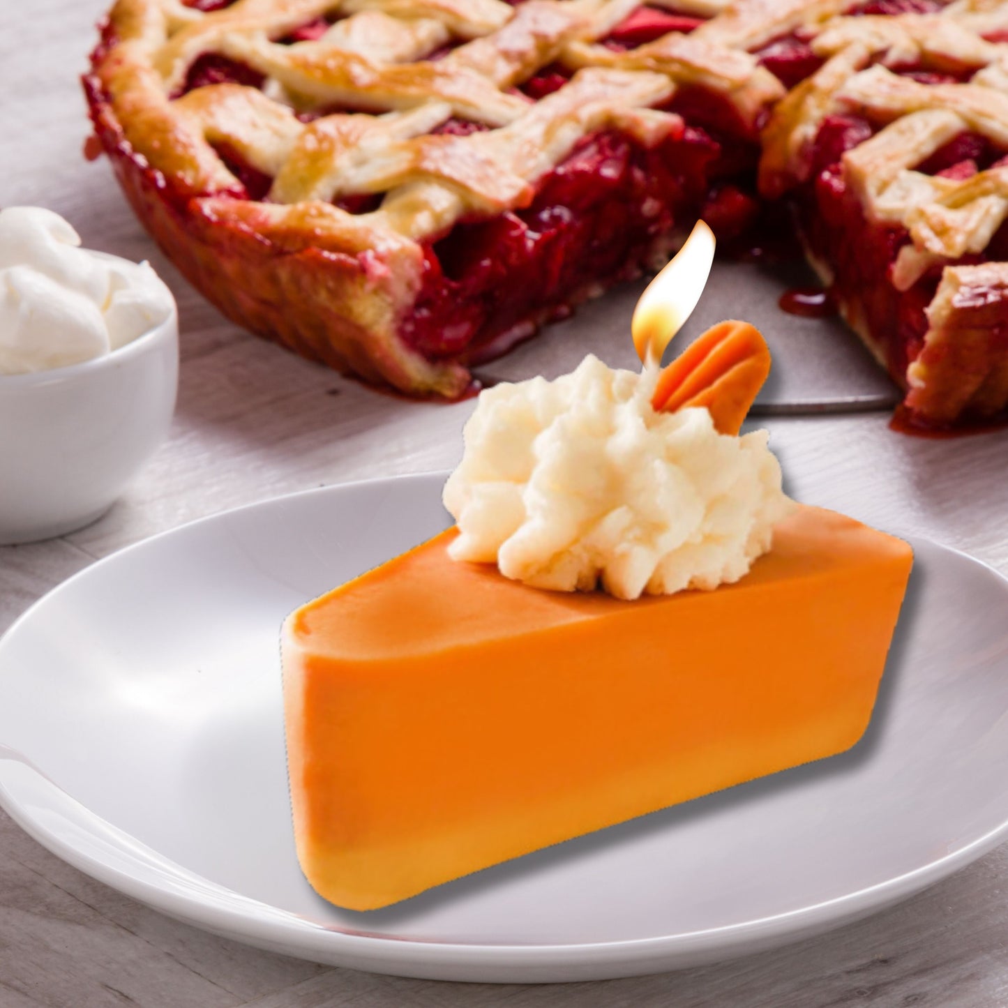 Cafe Delights Pumpkin Pie Slice Scented Soy Wax Candle