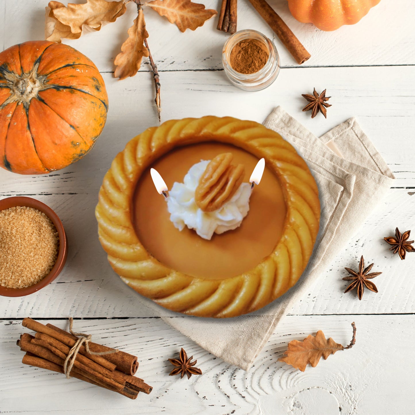 Cafe Delights Pumpkin Pie Scented Soy Wax Candle