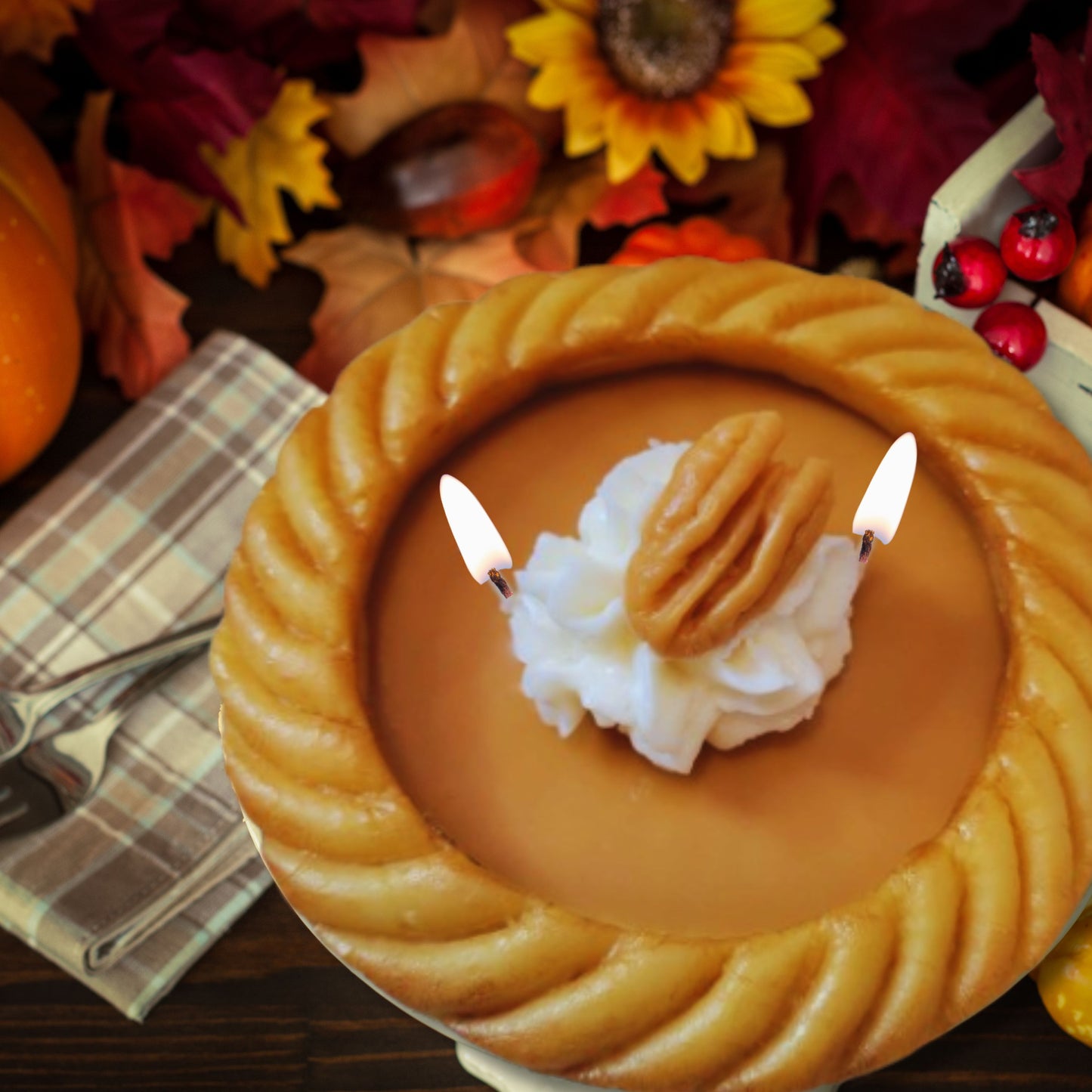 Cafe Delights Pumpkin Pie Scented Soy Wax Candle