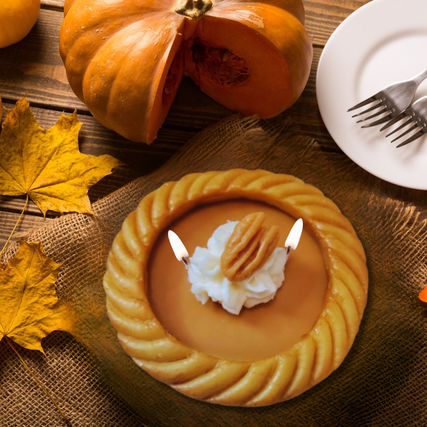 Cafe Delights Pumpkin Pie Scented Soy Wax Candle