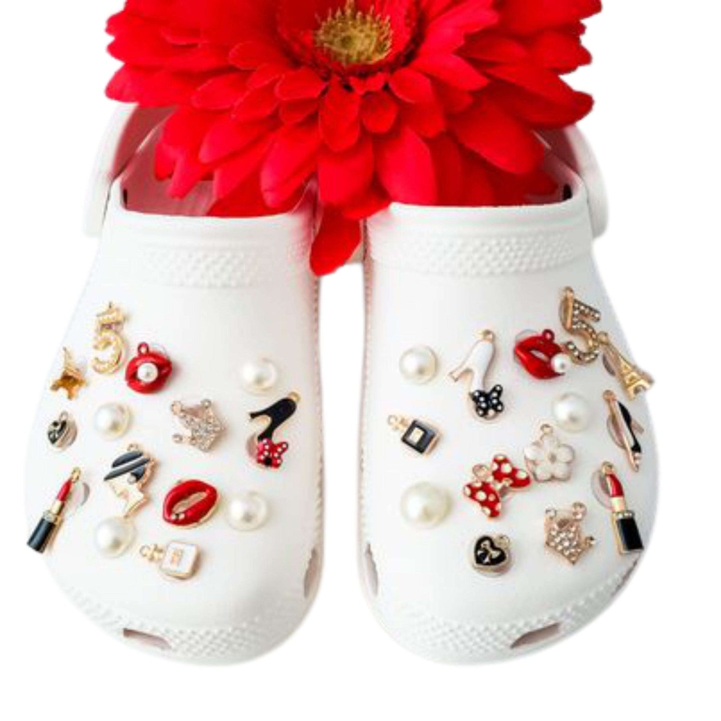 Crocs Charms Luxury Metal Rhinestones Enamel Fashion (25 Piece Set)