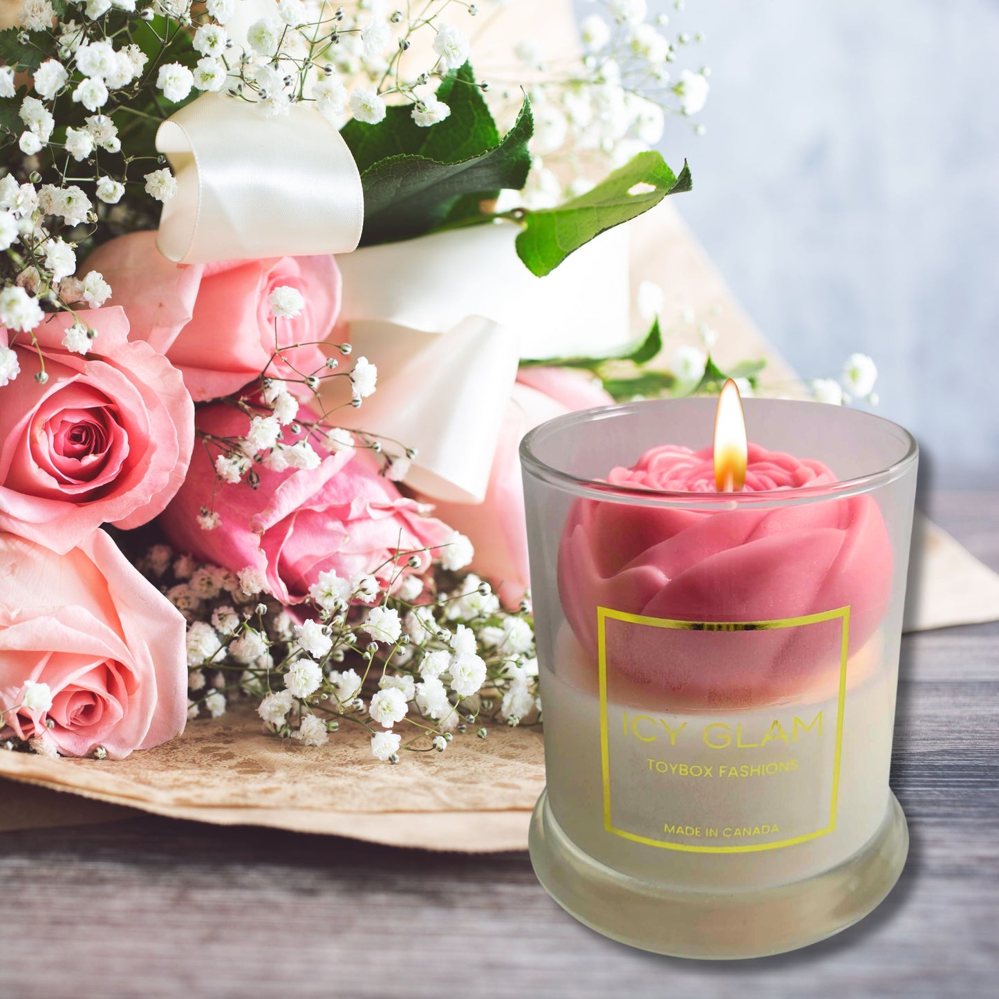 Scented Peony Soy Wax Candle