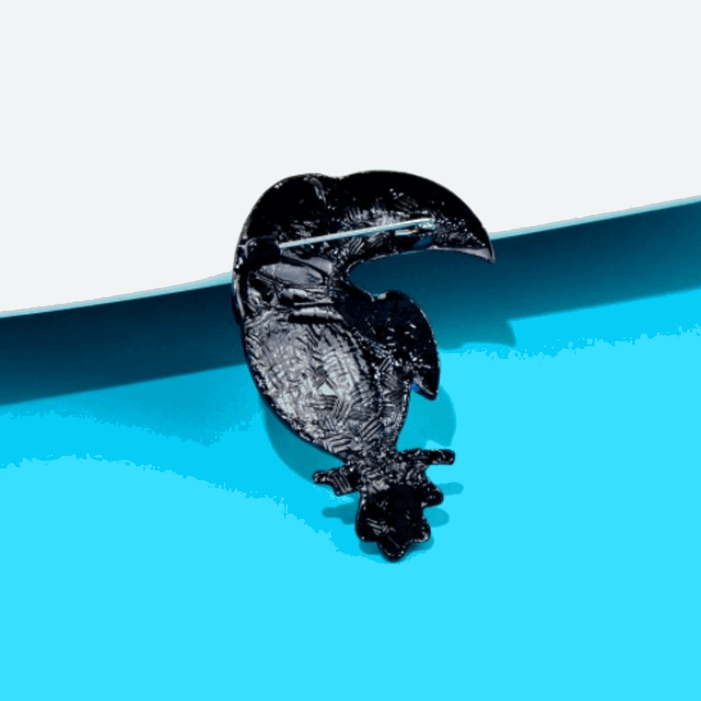 Blue Parrot Multicolored Abstract Art Metal Enamel Fashion Brooch Pin