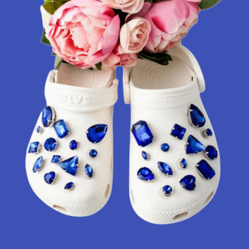 Crocs Charms Royal Blue Sapphire Rhinestones (25 Piece Set)
