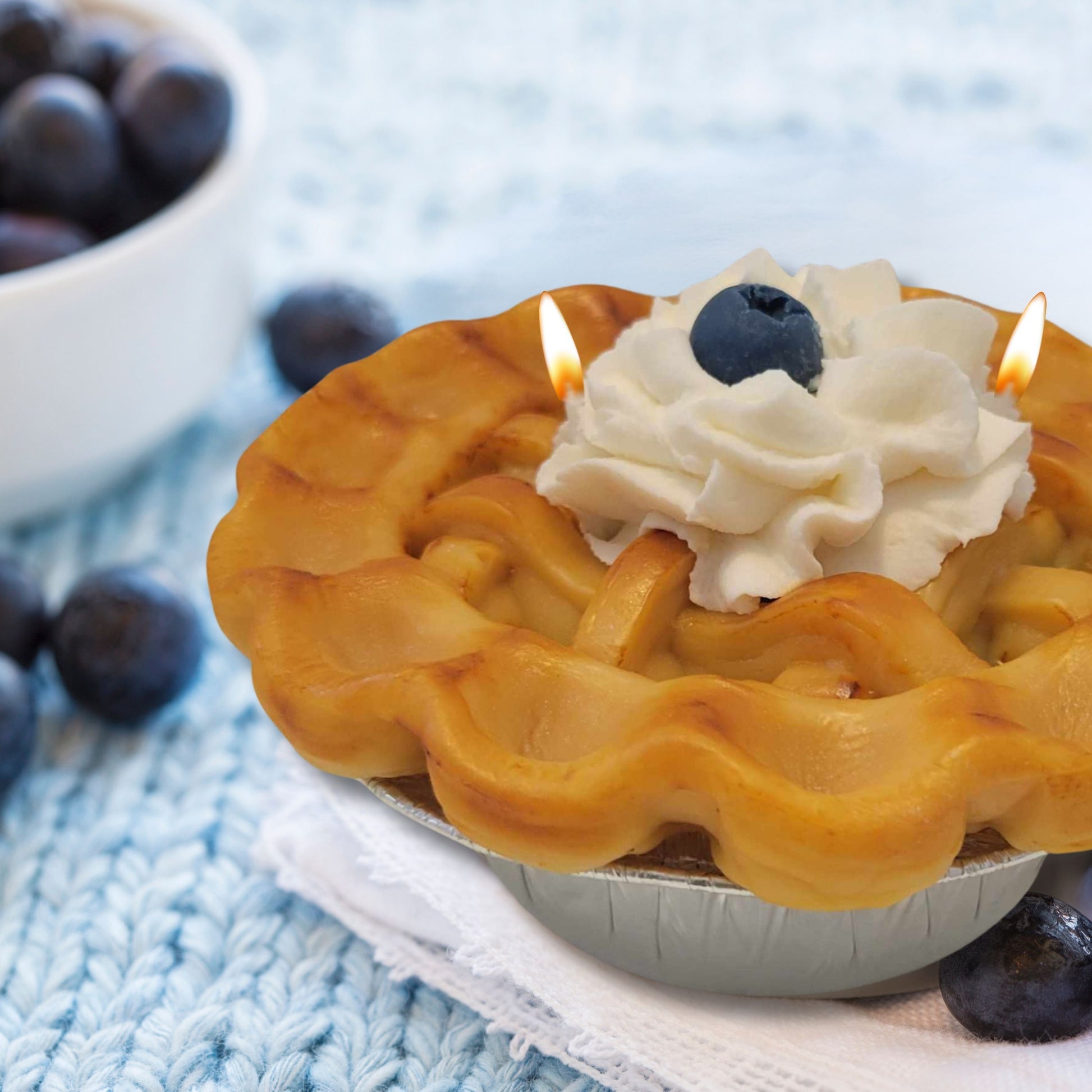 Cafe Delights Homestyle Blueberry Pie  Scented Soy Wax Candle
