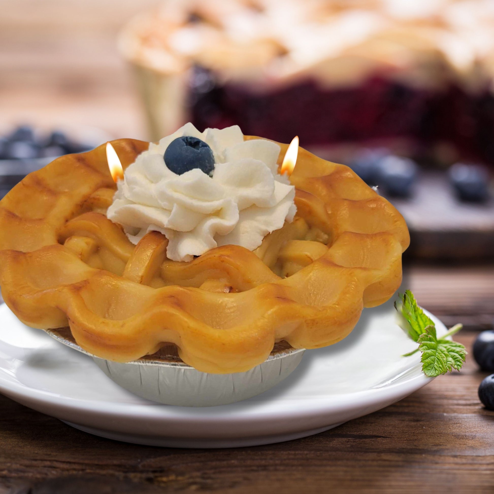Cafe Delights Homestyle Blueberry Pie  Scented Soy Wax Candle