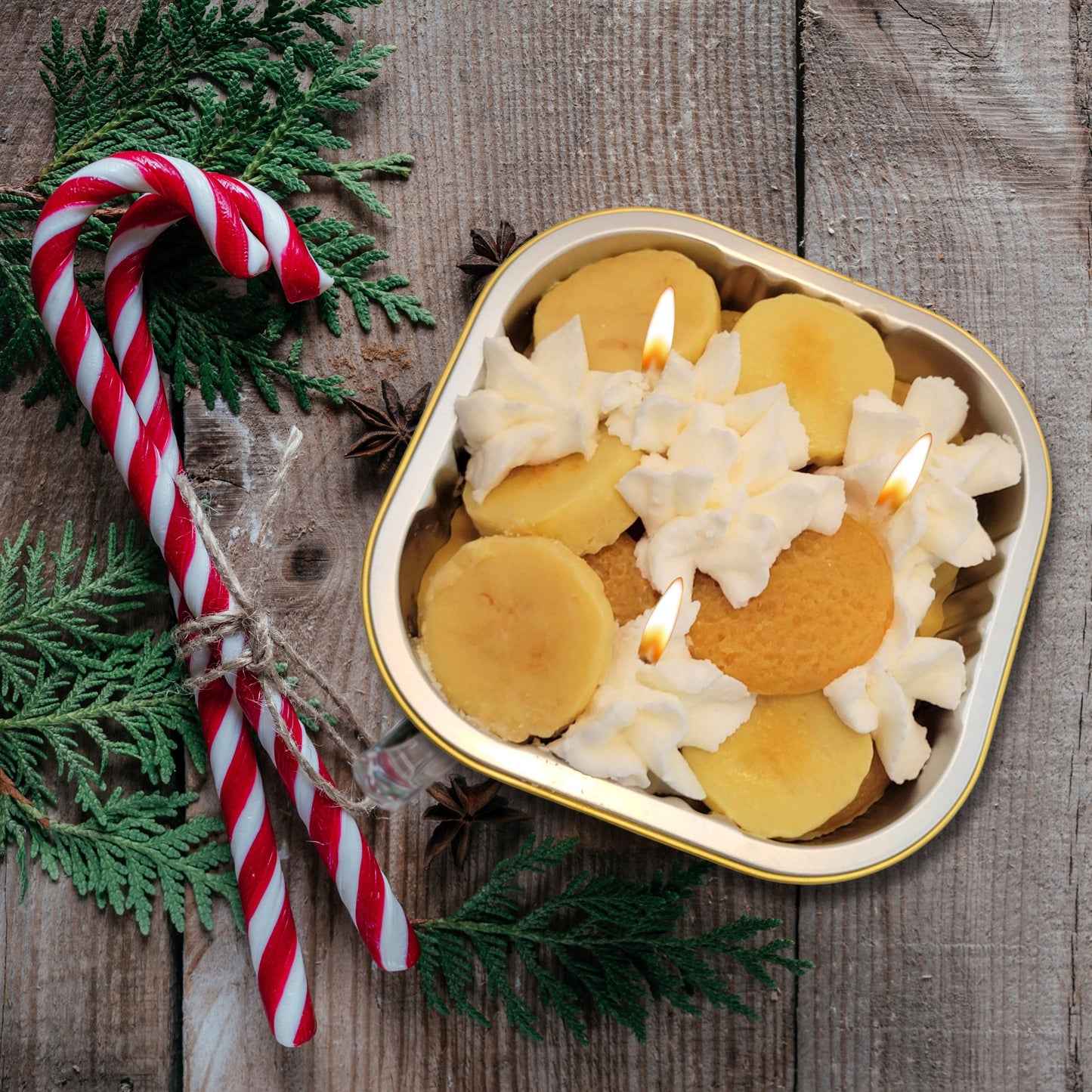 Cafe Delights Banana Pudding Scented Soy Wax Candle