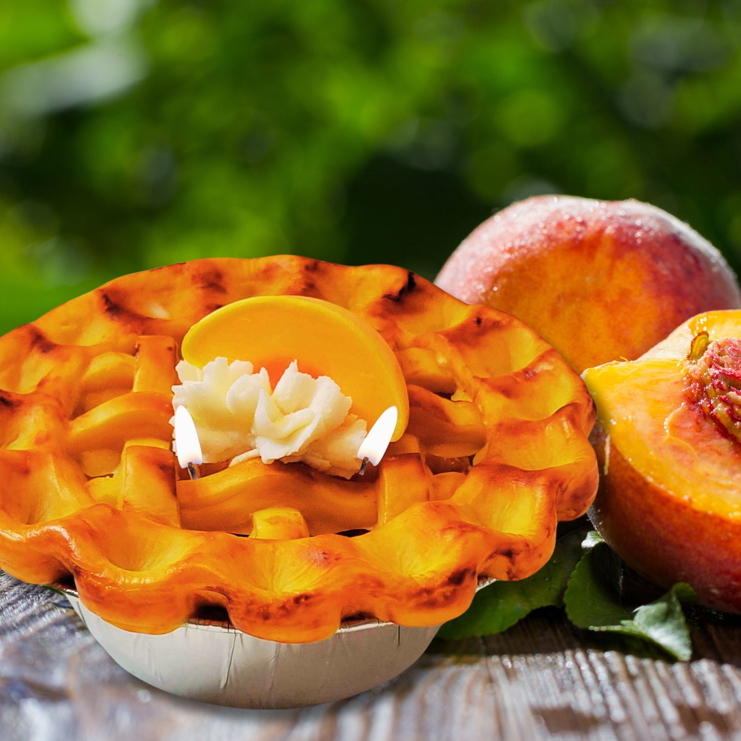 Cafe Delights Homestyle Peach Pie Scented Soy Wax Candle