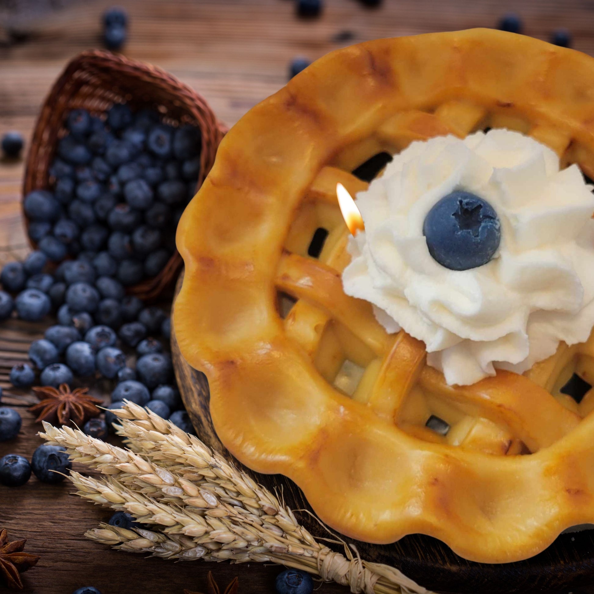 Cafe Delights Homestyle Blueberry Pie  Scented Soy Wax Candle