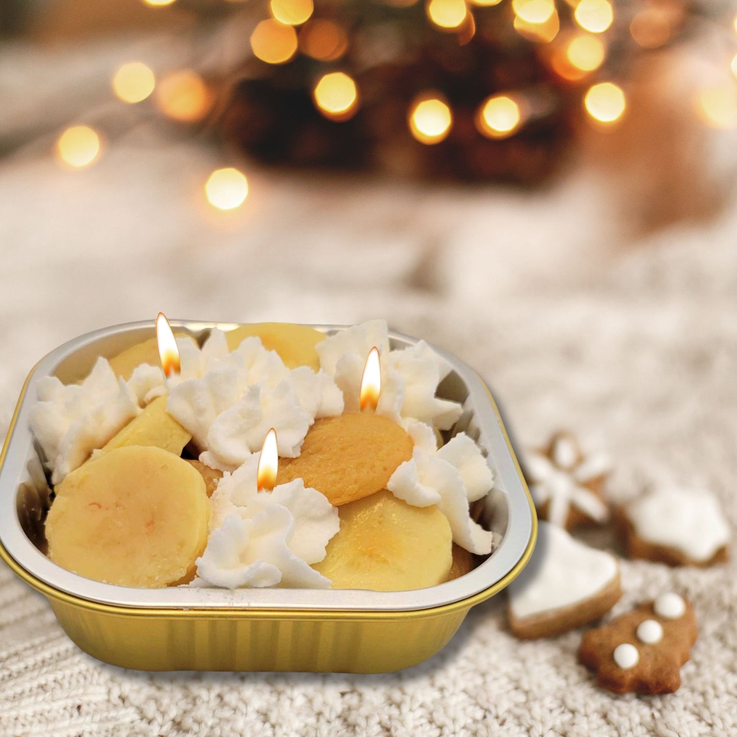 Cafe Delights Banana Pudding Scented Soy Wax Candle