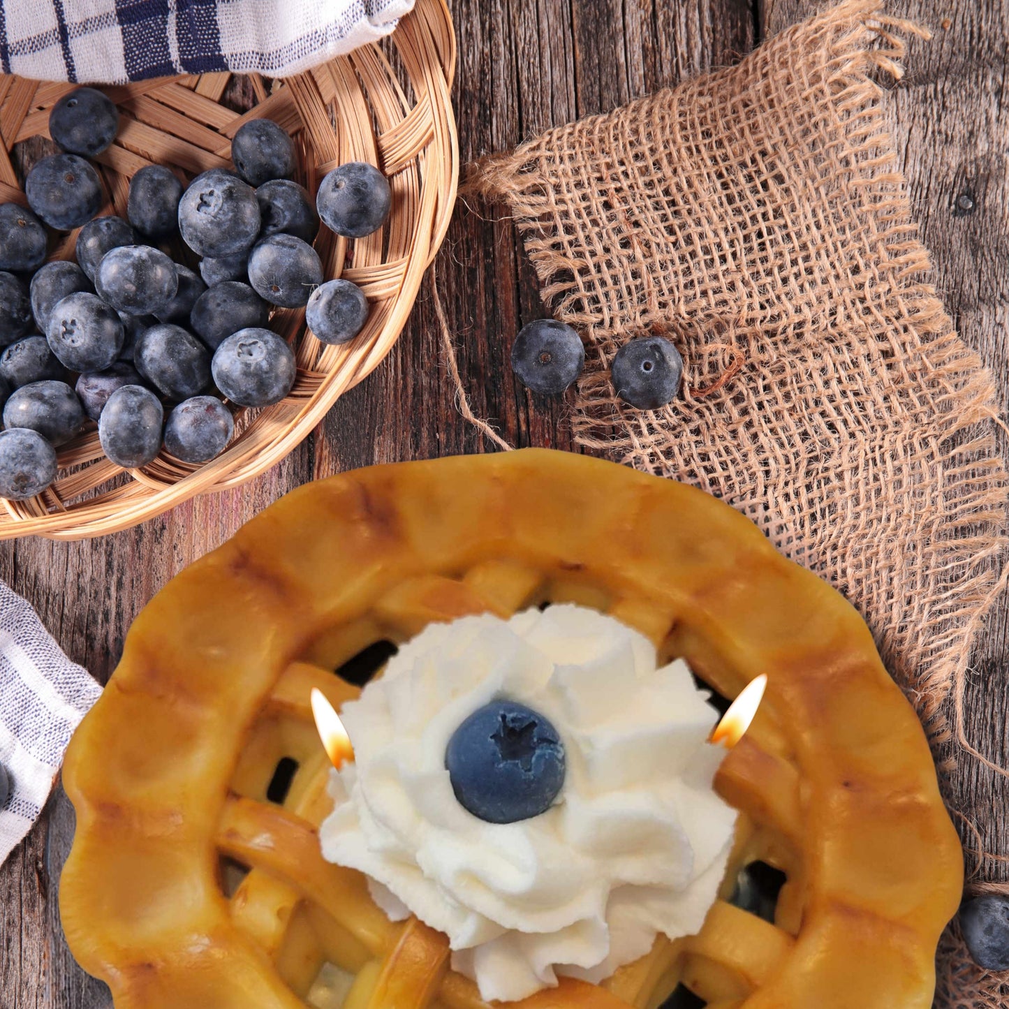 Cafe Delights Homestyle Blueberry Pie Scented Soy Wax Candle