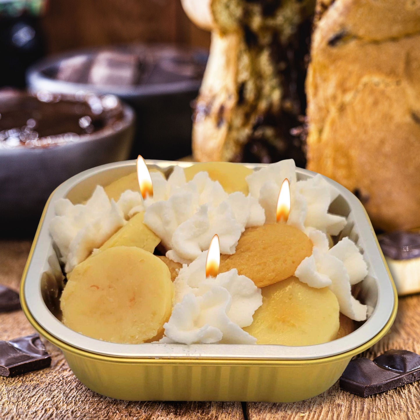 Cafe Delights Banana Pudding Scented Soy Wax Candle