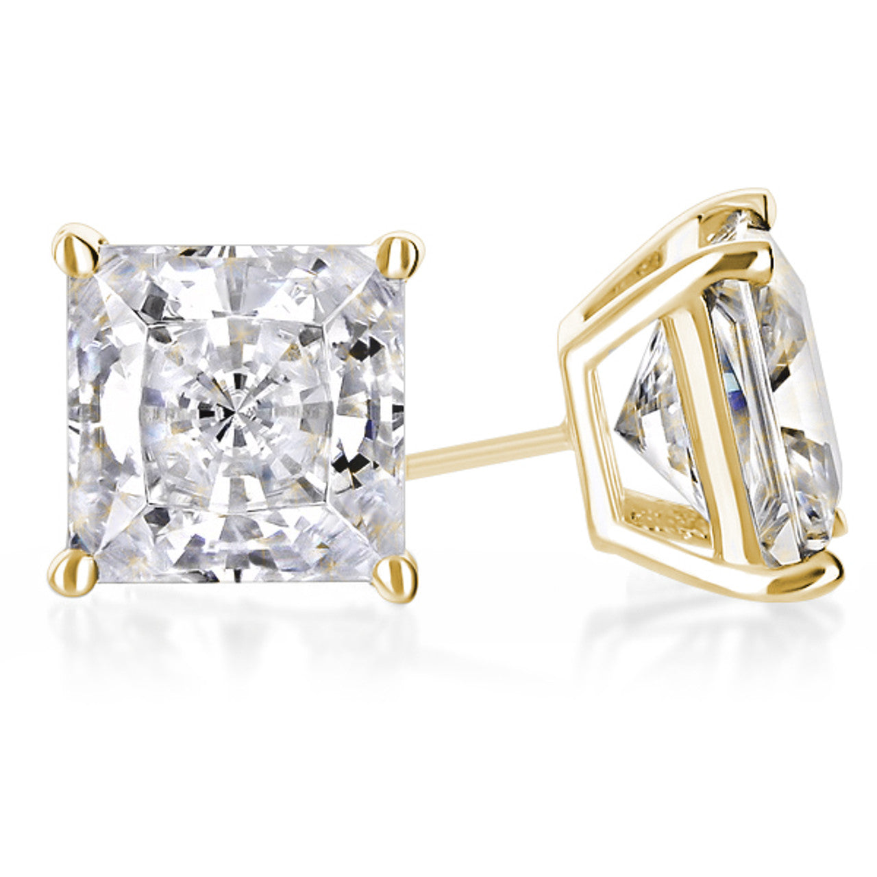 Sparkling 24K Gold Stud Earrings Unique Fashion Jewelry