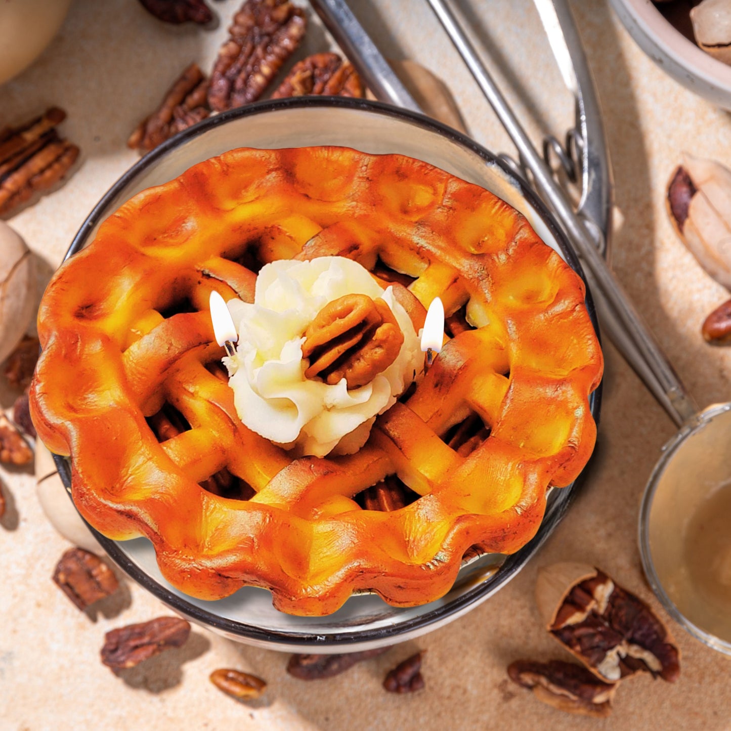 Cafe Delights Homestyle Pecan Pie Scented Soy Wax Candle