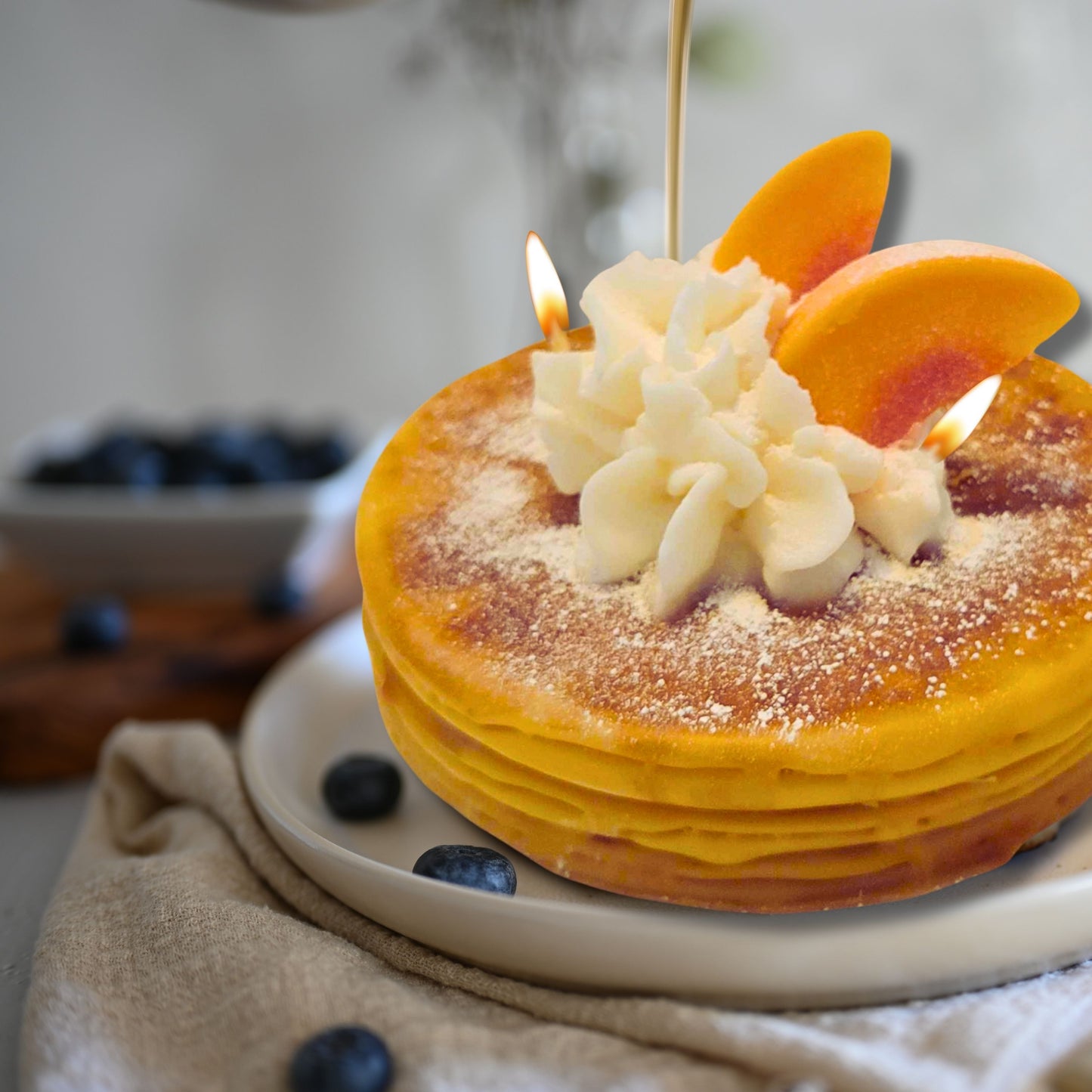 Cafe Delights Peach Pancakes Scented Soy Wax Candle