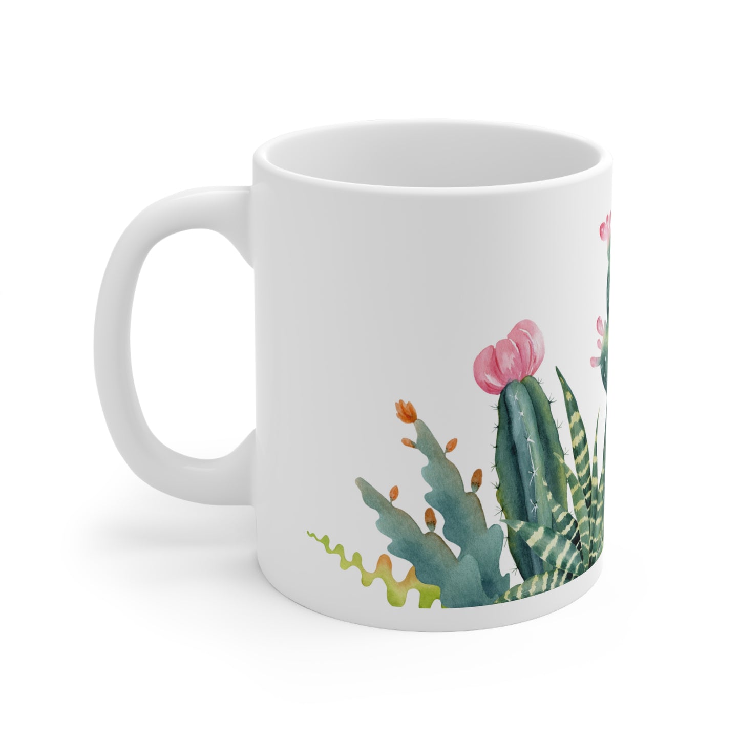 Introducing the Perfect 11oz Ceramic Mug with Cactus Print