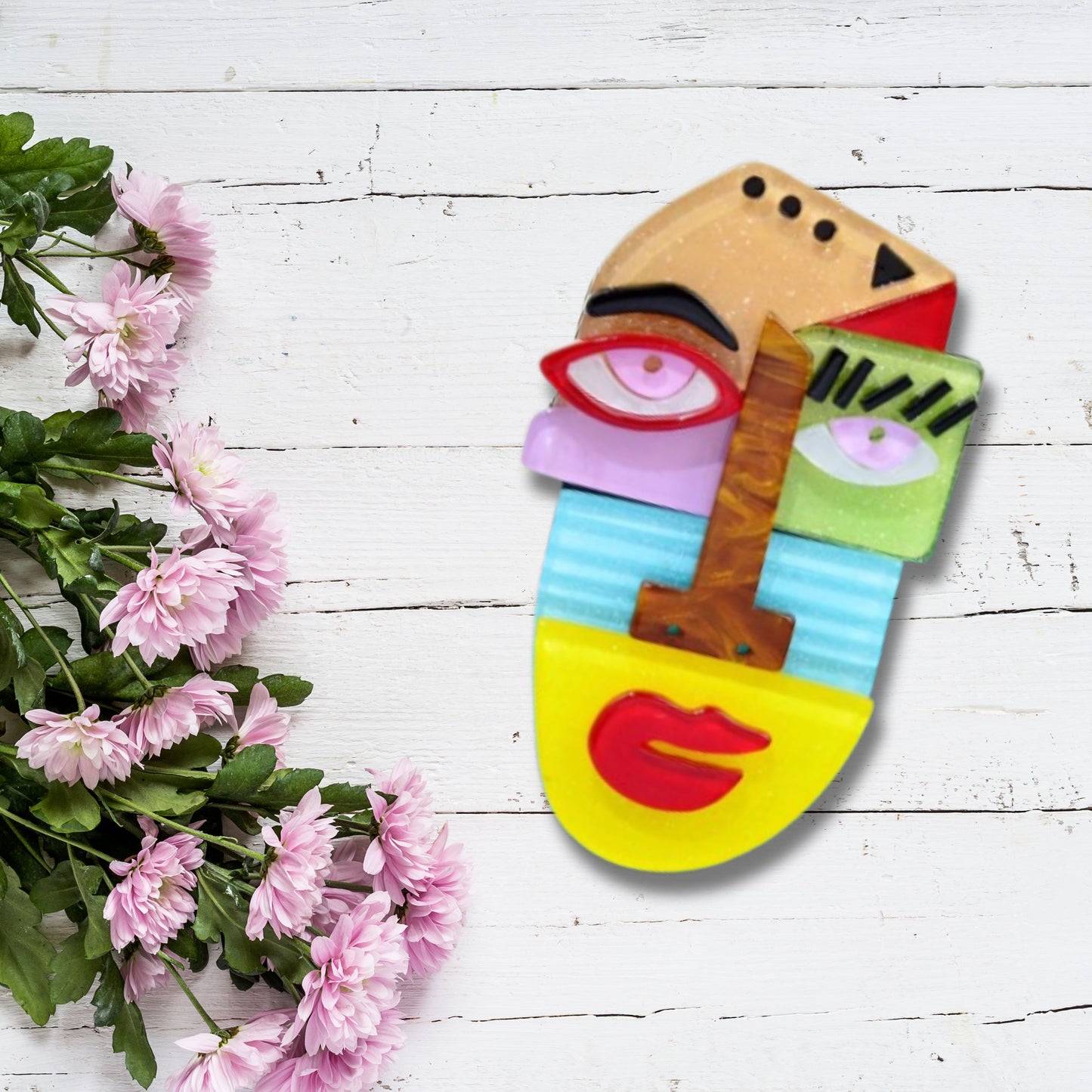 Abstract Art Miami Fashion Brooch