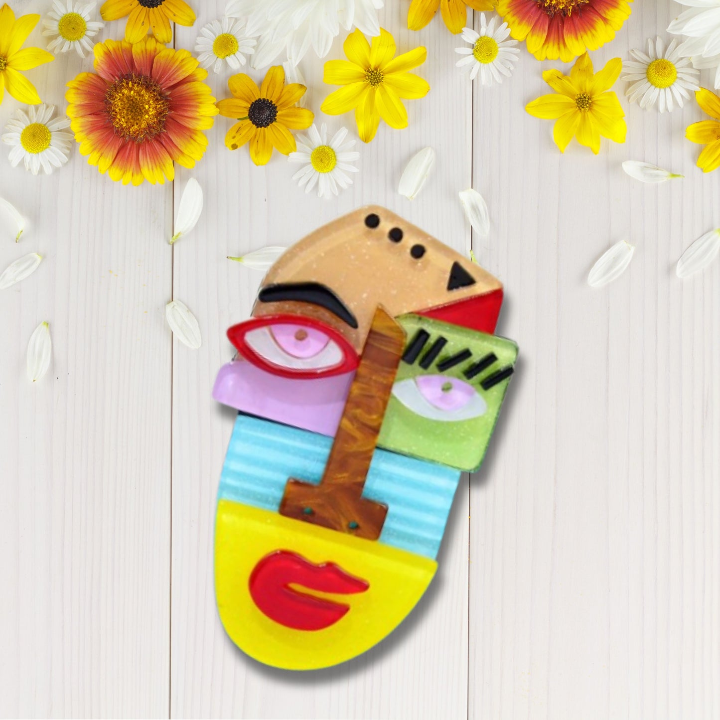 Abstract Art Miami Fashion Brooch