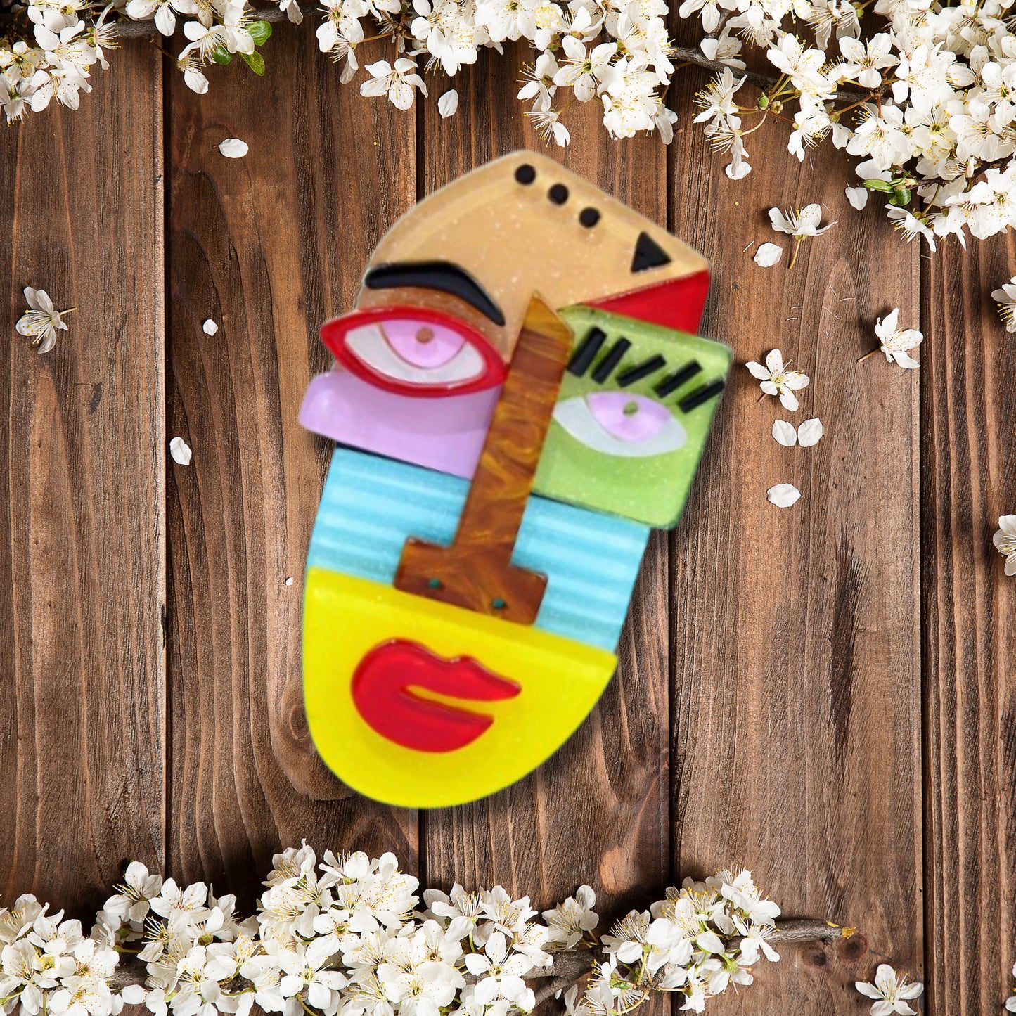 Abstract Art Miami Fashion Brooch