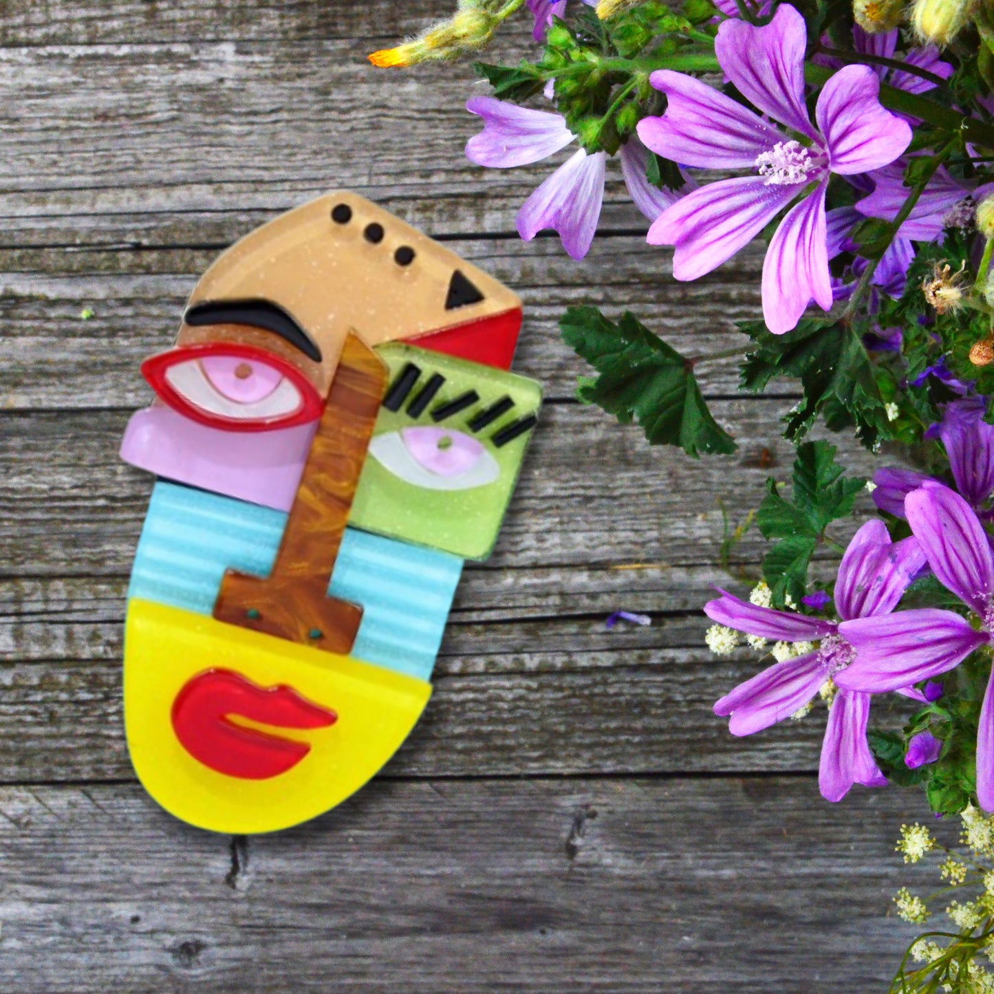 Abstract Art Miami Fashion Brooch