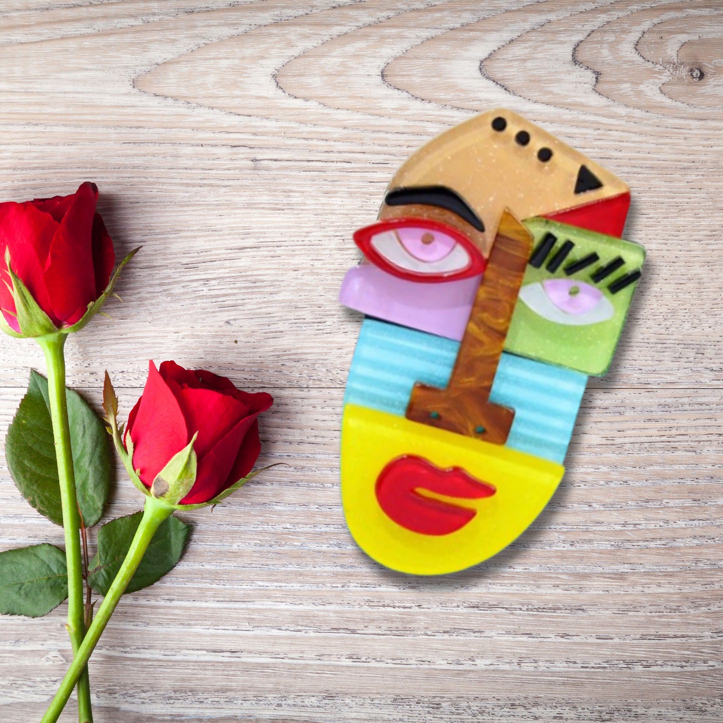 Abstract Art Miami Fashion Brooch