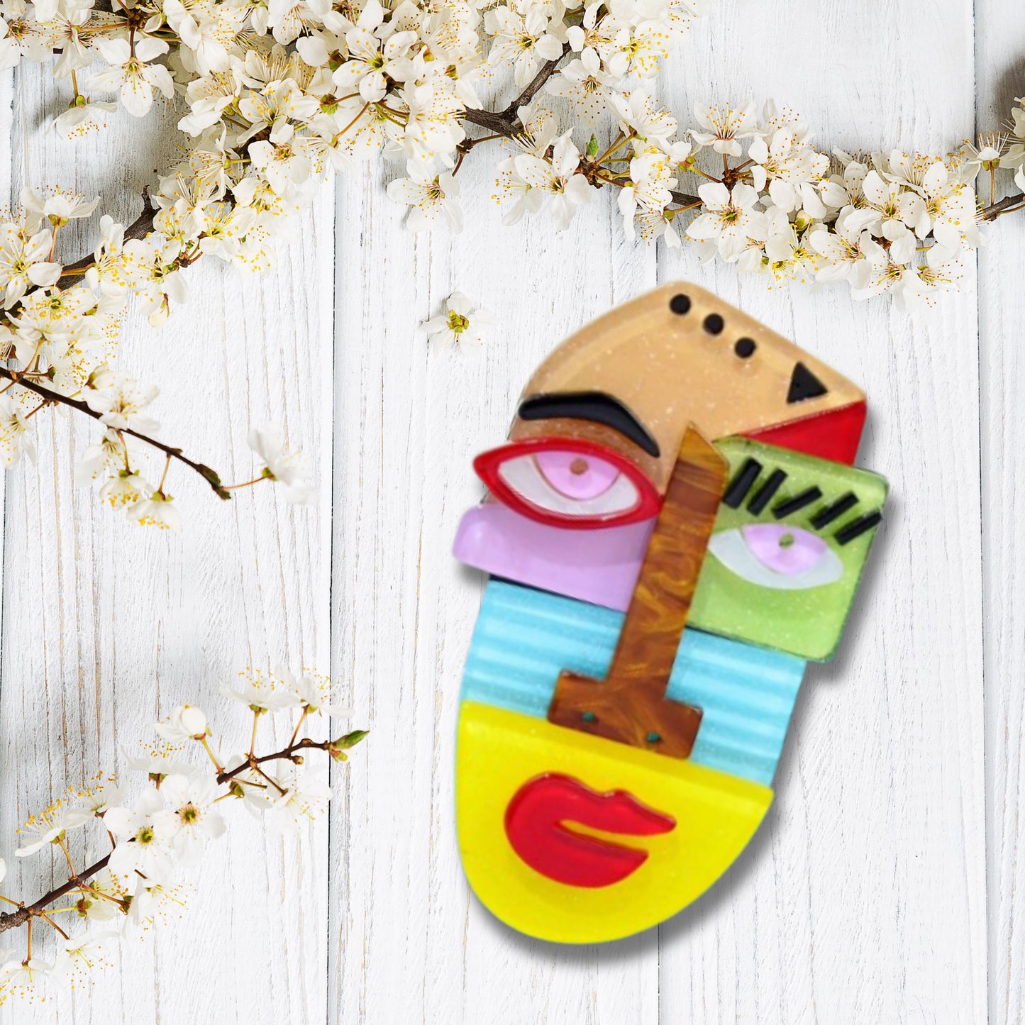 Abstract Art Miami Fashion Brooch