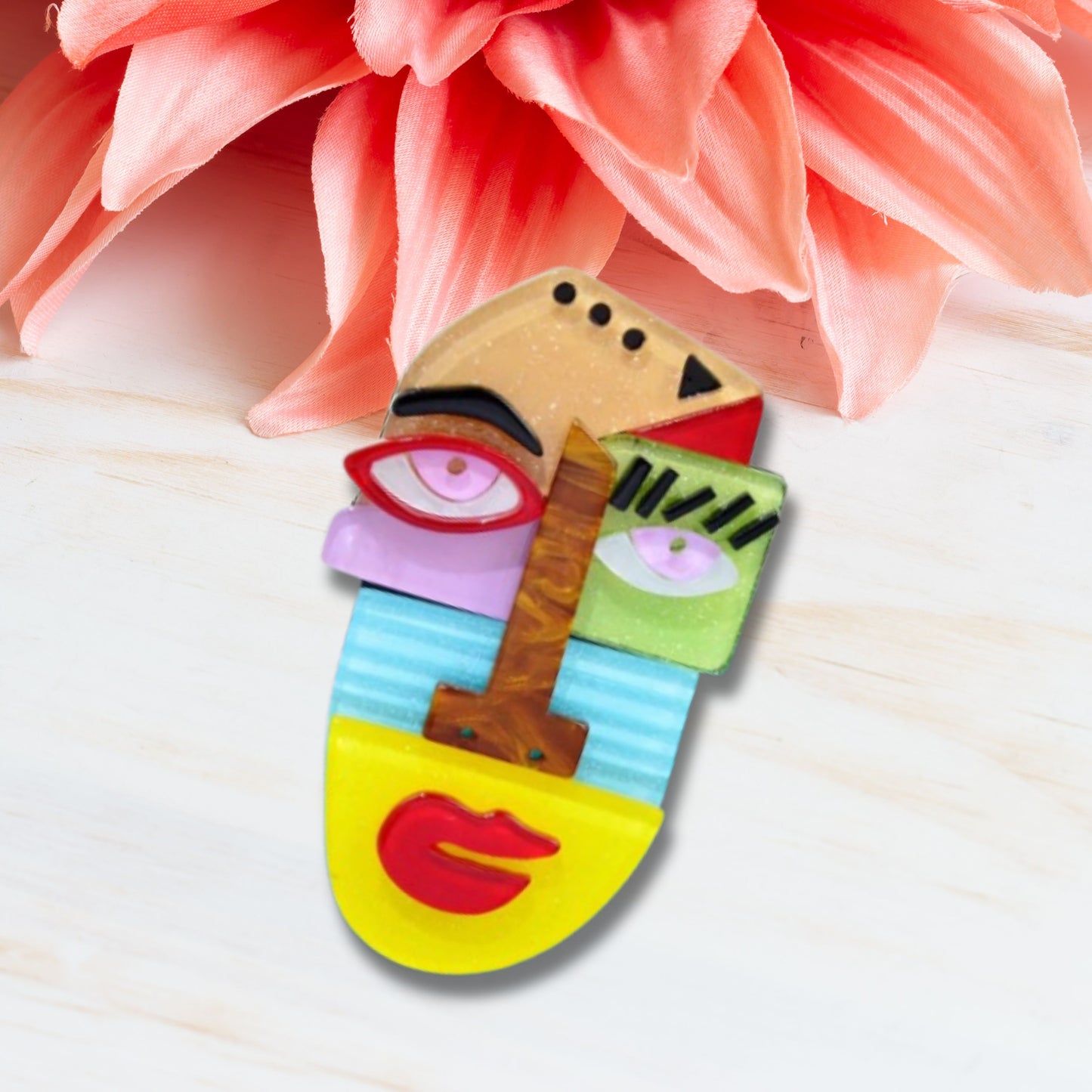 Abstract Art Miami Fashion Brooch